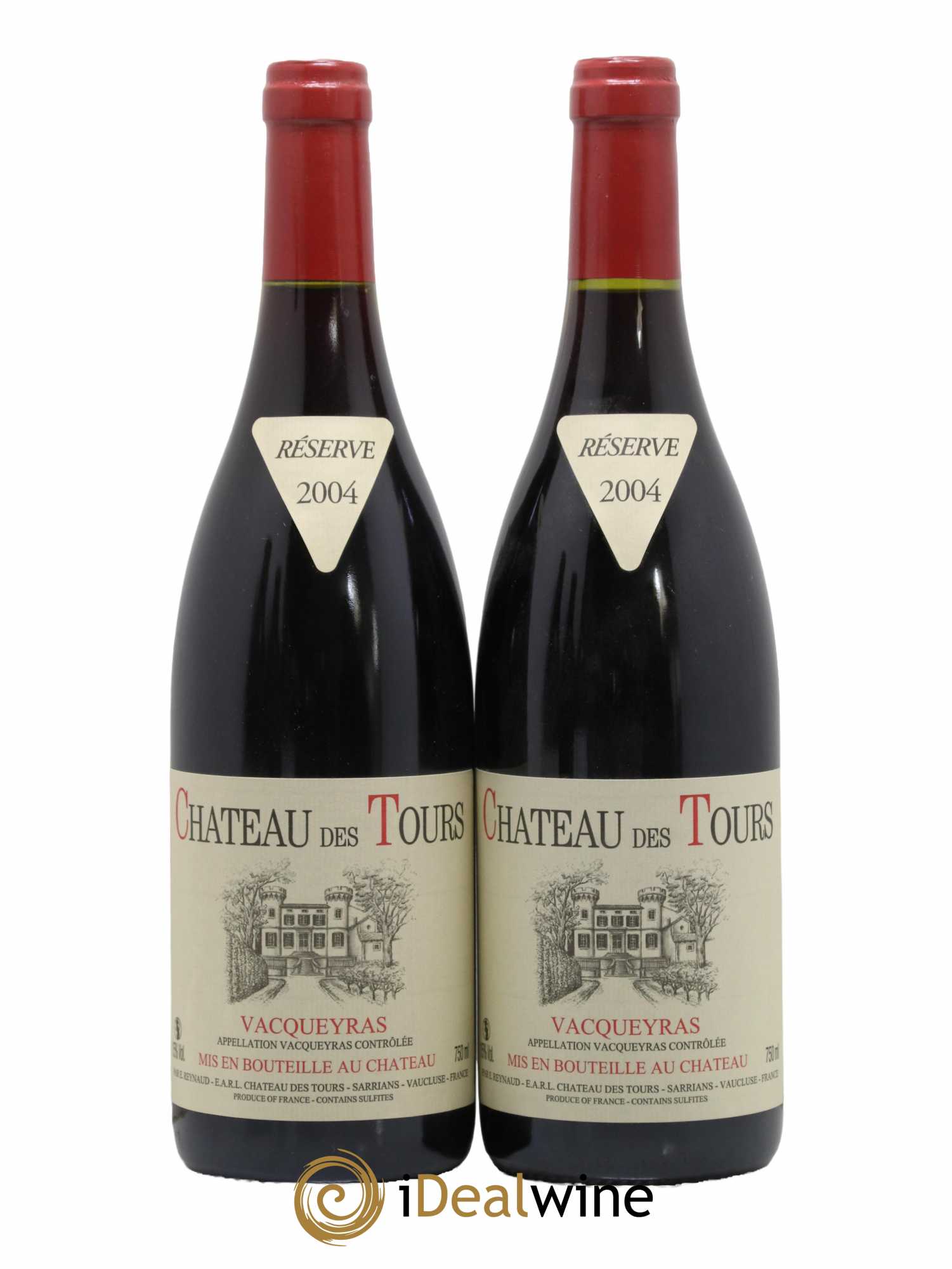 Vacqueyras Château des Tours Emmanuel Reynaud 2004 - Lot de 2 bouteilles - 0