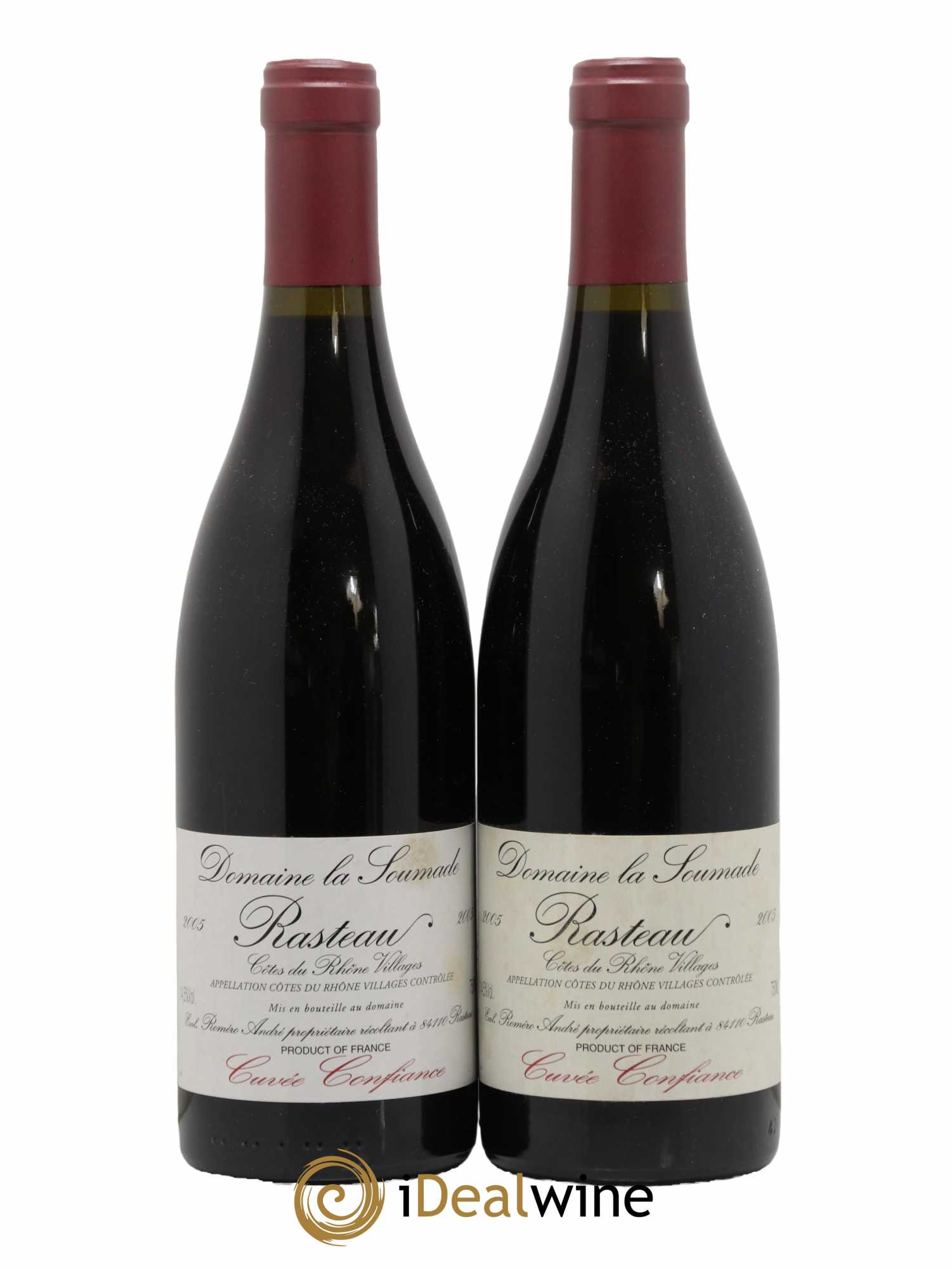 Rasteau Cuvée Confiance La Soumade (Domaine) 2005 - Lot de 2 bouteilles - 0