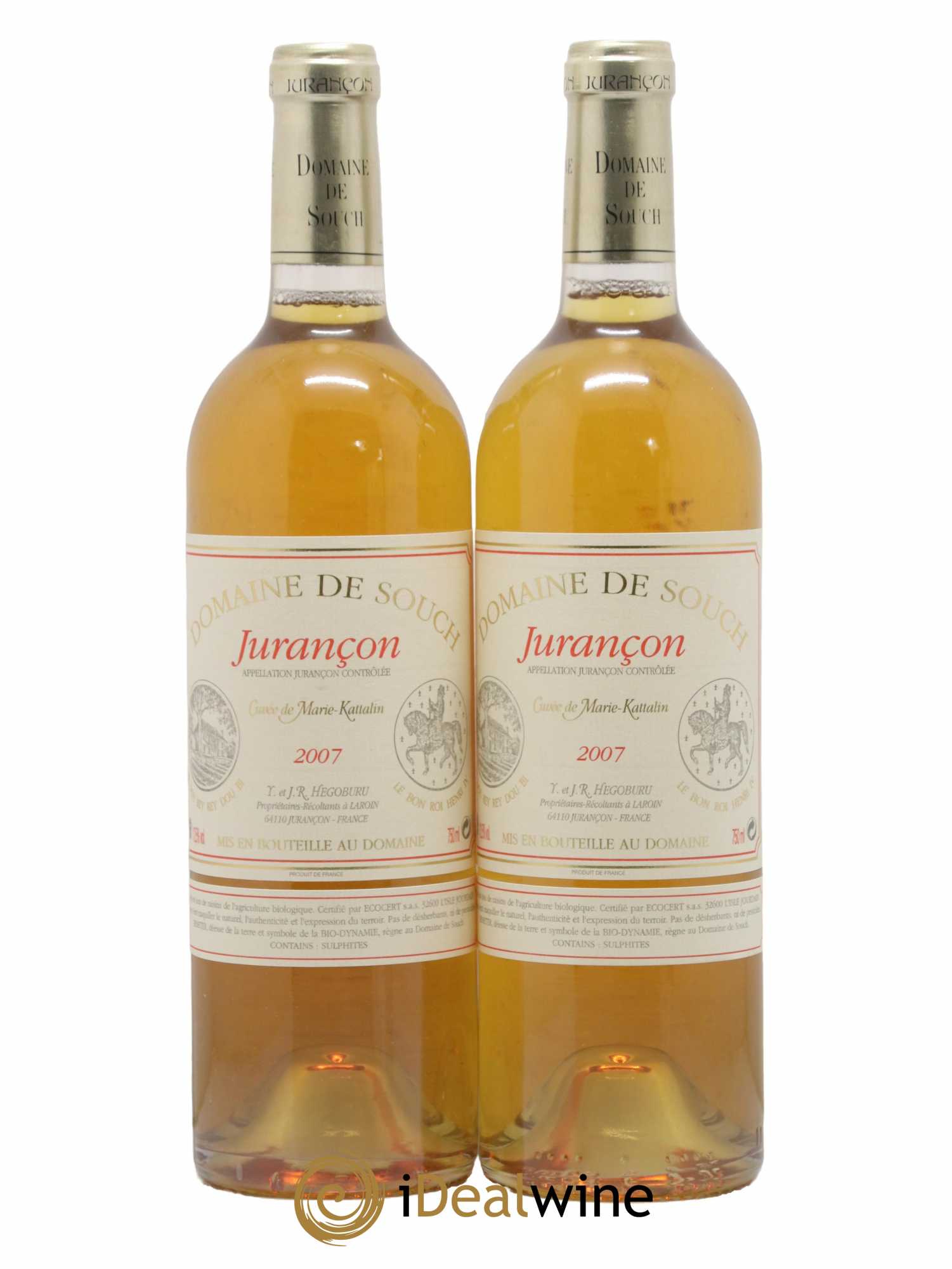 Jurançon Marie Kattalyn Souch (Domaine de) 2007 - Lotto di 2 bottiglie - 0