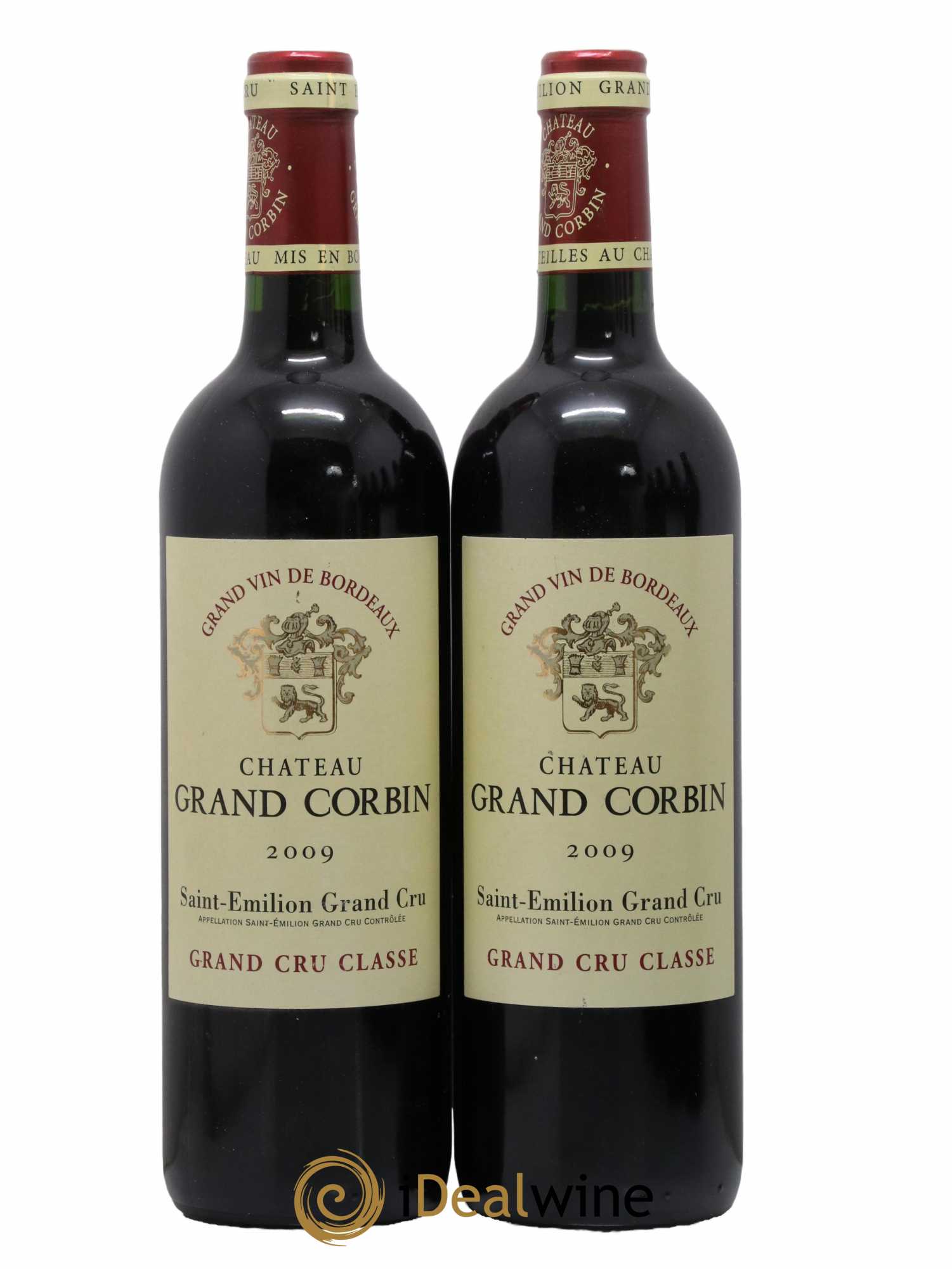 Château Grand Corbin Grand Cru Classé 2009 - Lot de 2 bouteilles - 0