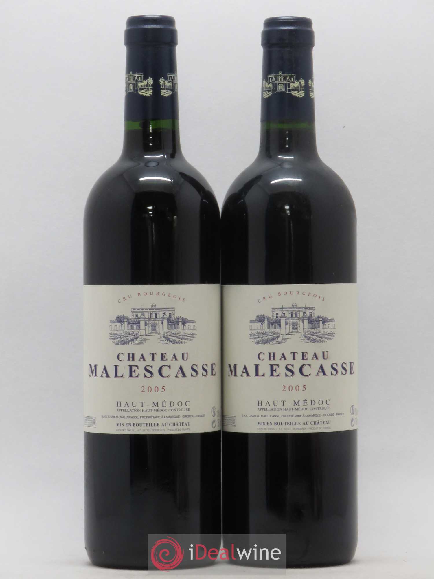 Château Malescasse Cru Bourgeois Exceptionnel 2005 - Lot de 2 bouteilles - 0
