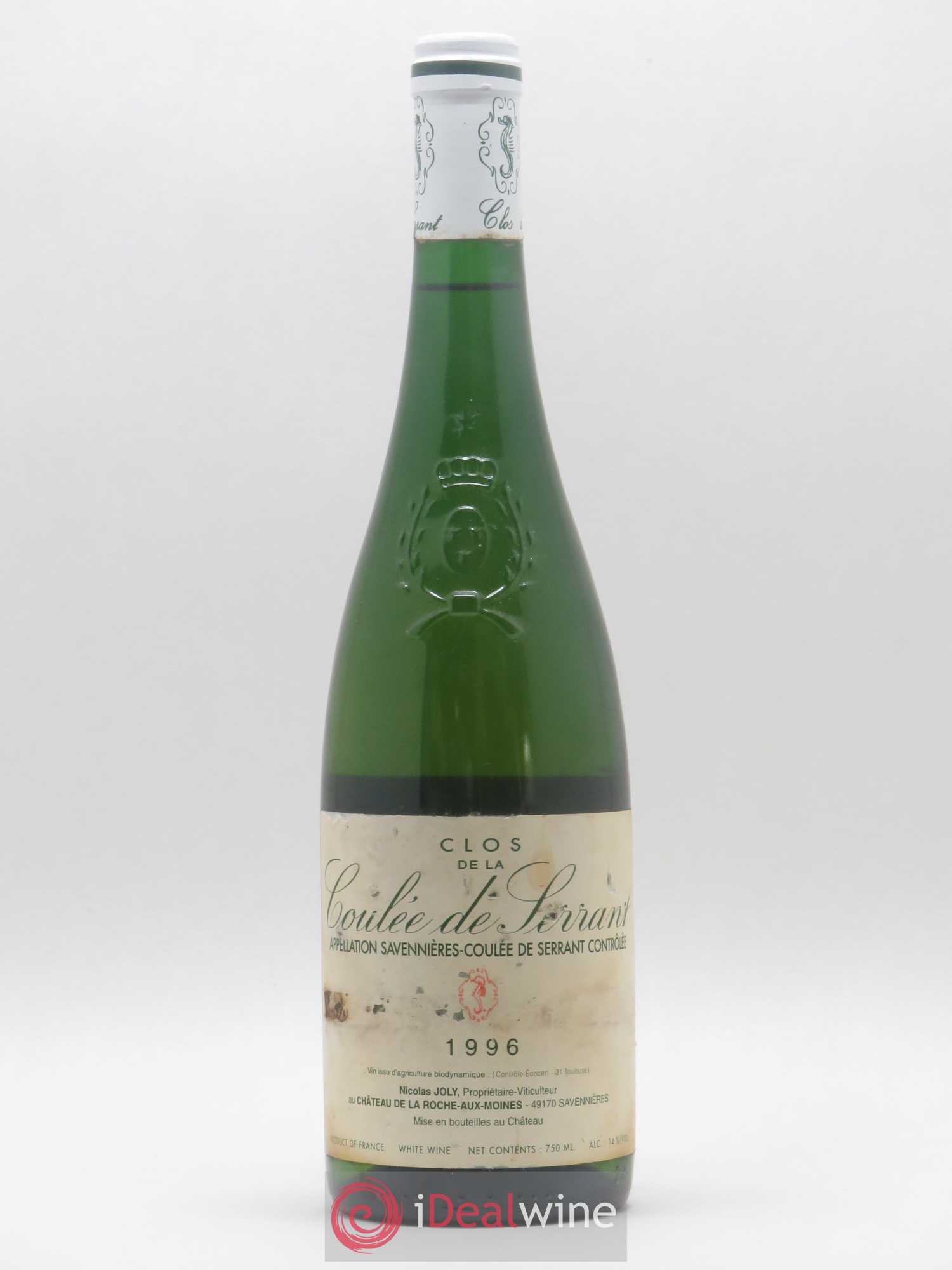 Savennières Clos de la Coulée de Serrant Vignobles de la Coulée de Serrant - Nicolas Joly 1996 - Lot de 1 bouteille - 0