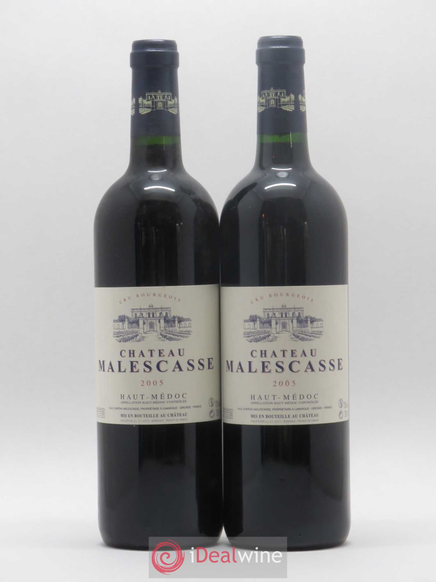 Château Malescasse Cru Bourgeois Exceptionnel 2005 - Lot de 2 bouteilles - 0
