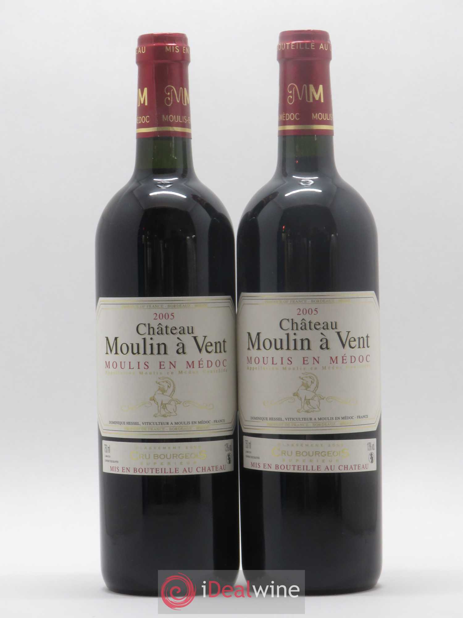 Château Moulin à Vent Cru Bourgeois 2005 - Lot de 2 bouteilles - 0