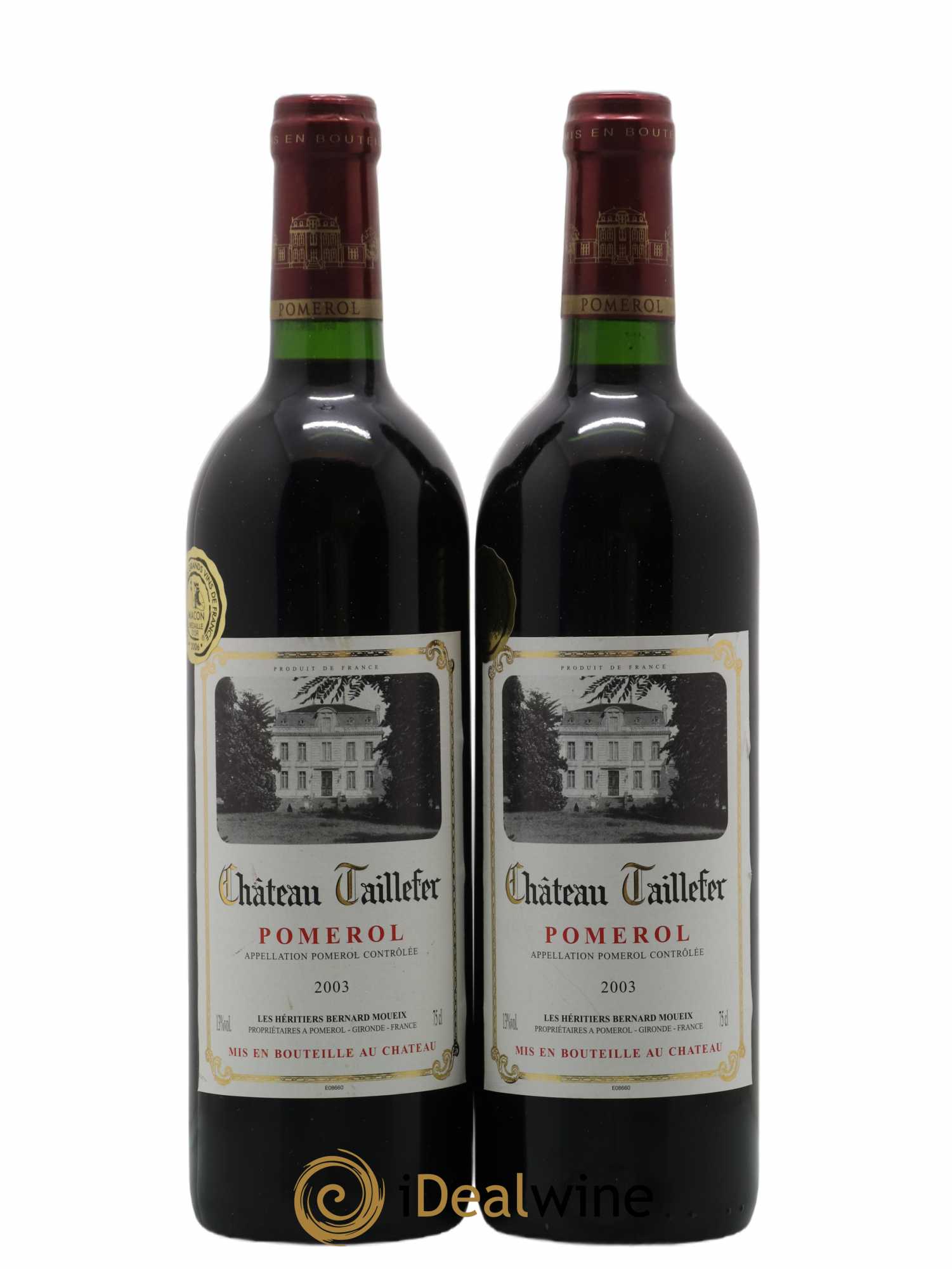 Château Taillefer 2003 - Lot de 2 bouteilles - 0