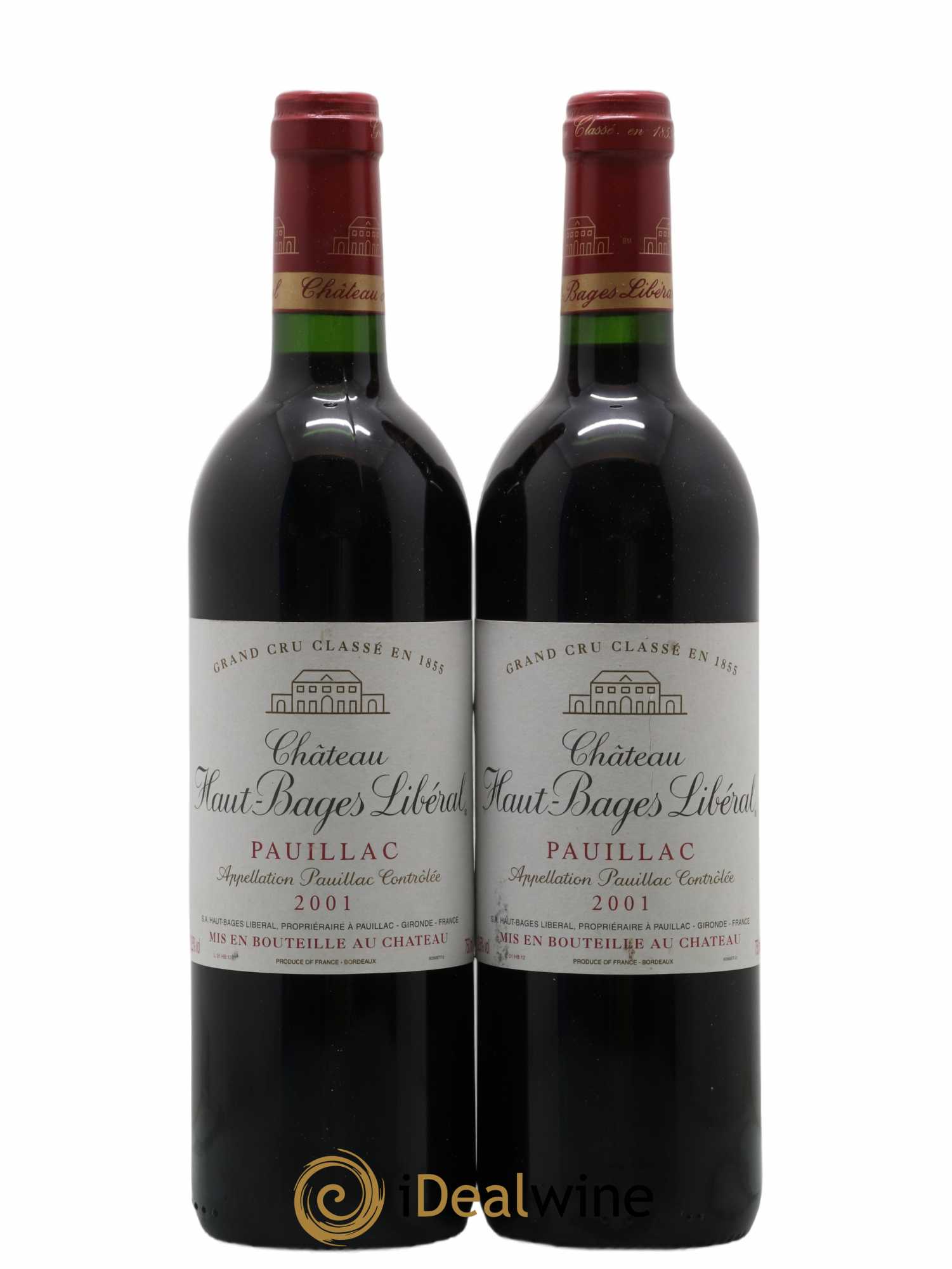 Château Haut Bages Libéral 5ème Grand Cru Classé 2001 - Lot de 2 bouteilles - 0