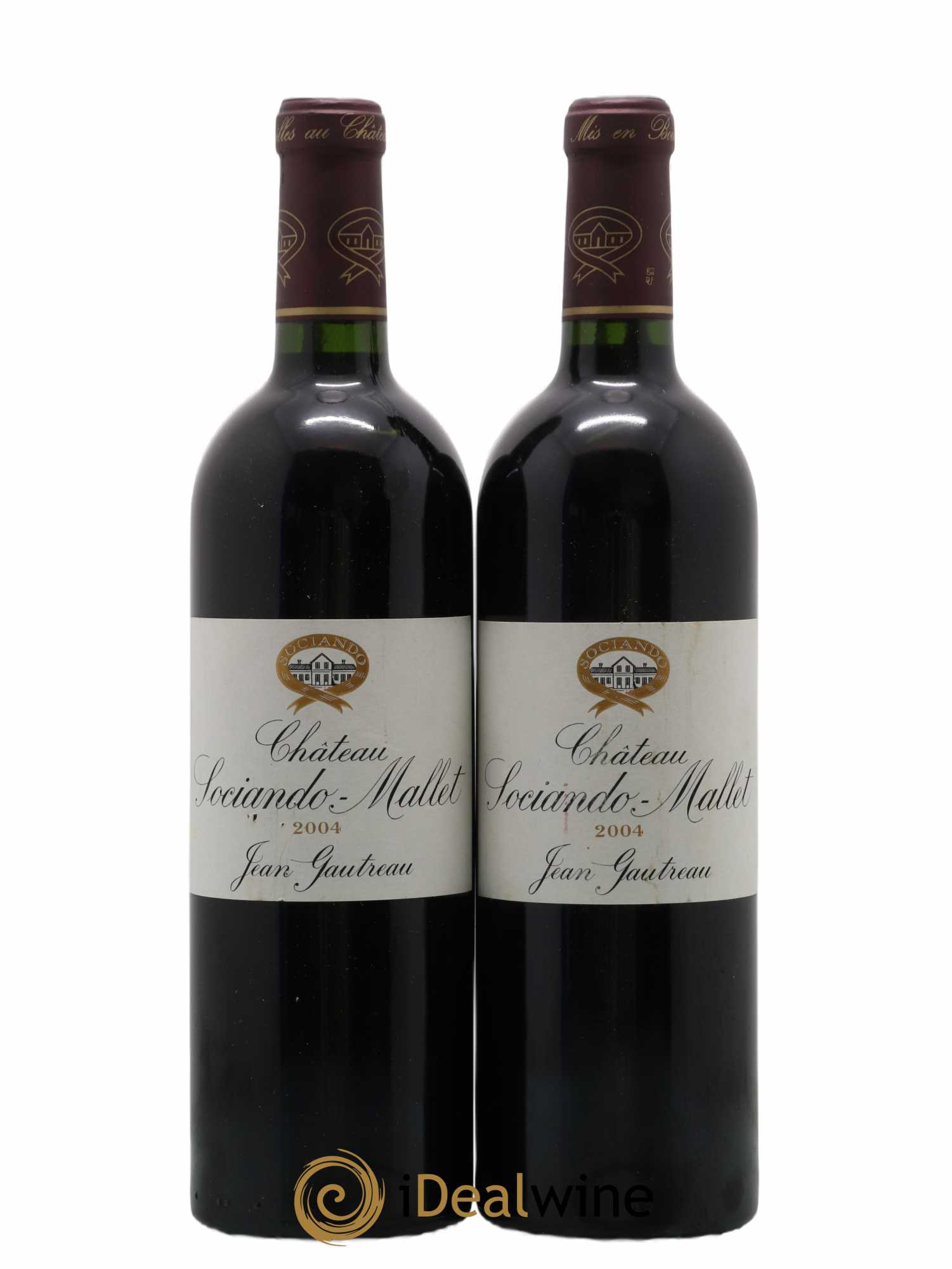 Château Sociando Mallet 2004 - Lot de 2 bouteilles - 0