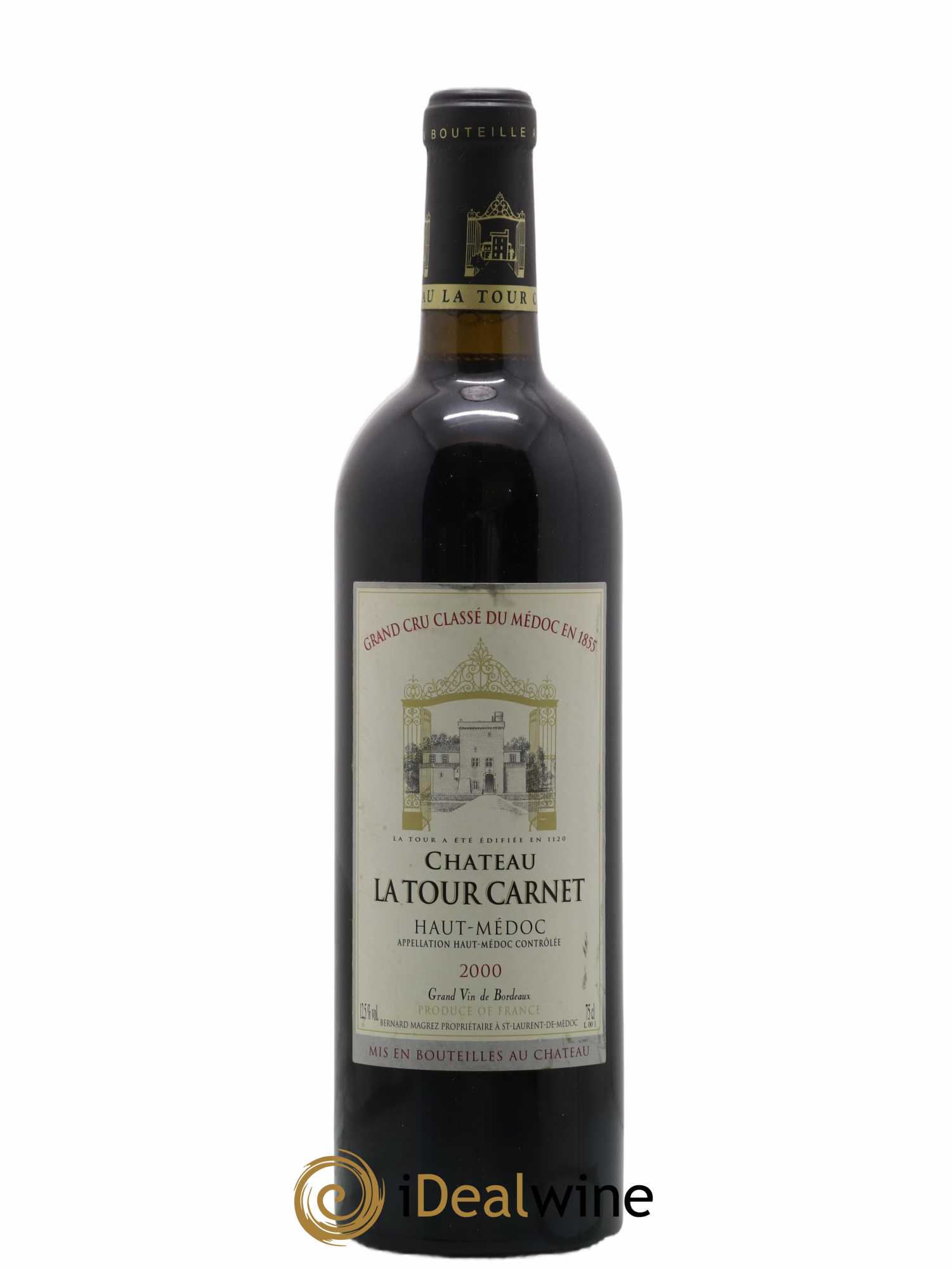 Château la Tour Carnet 4ème Grand Cru Classé 2000 - Lot de 1 bouteille - 0