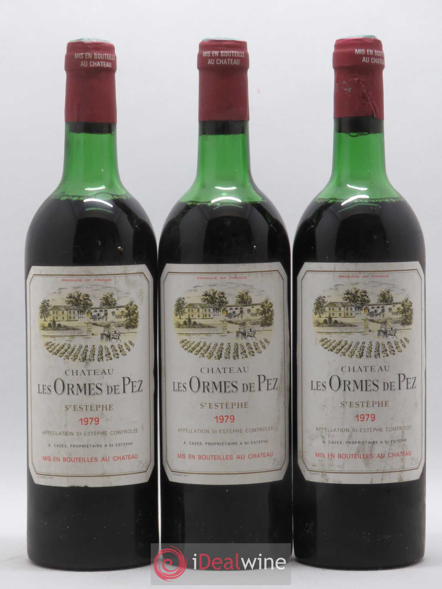 Château les Ormes de Pez 1979 - Lot de 3 bouteilles - 0