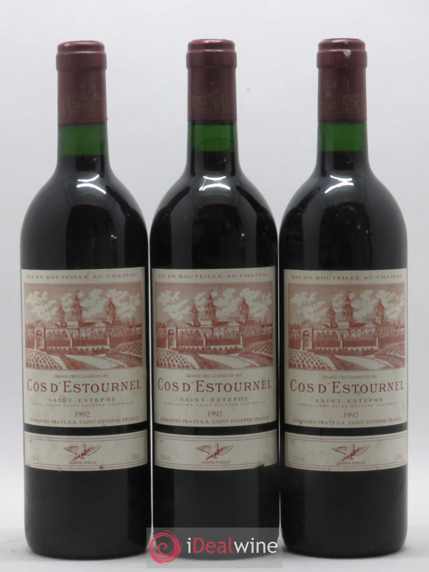 Cos d'Estournel 2ème Grand Cru Classé 1992 - Lot de 3 bouteilles - 0