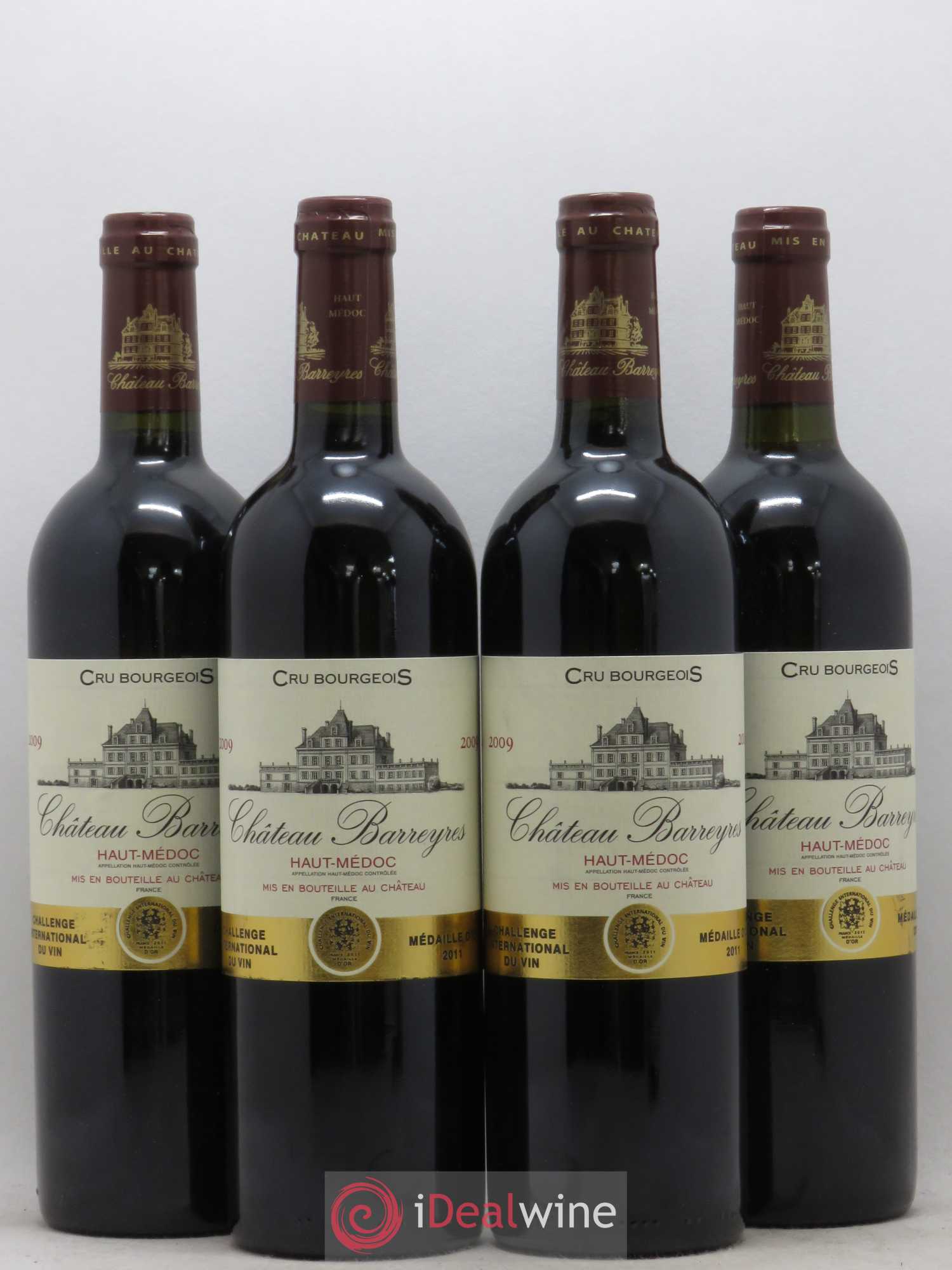Château Barreyres Cru Bourgeois 2009 - Lot de 4 bouteilles - 0