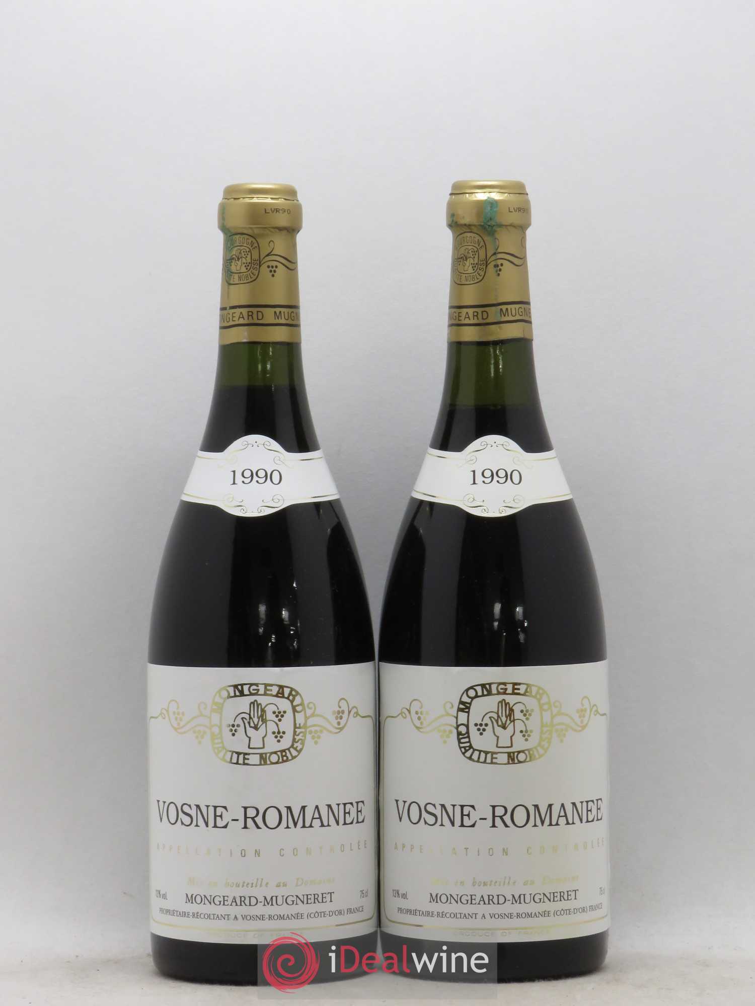 Vosne-Romanée Mongeard-Mugneret (Domaine) 1990 - Lot de 2 bouteilles - 0