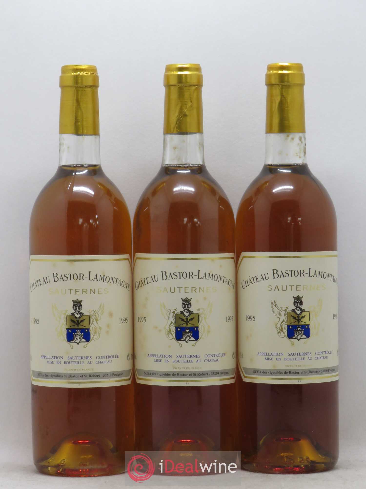 Château Bastor Lamontagne 1995 - Lotto di 3 bottiglie - 0