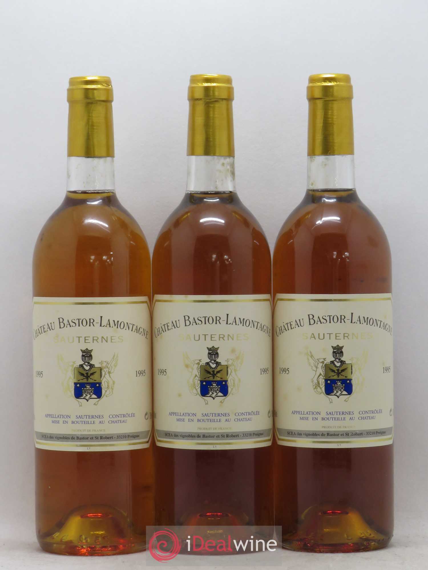 Château Bastor Lamontagne 1995 - Lotto di 3 bottiglie - 0