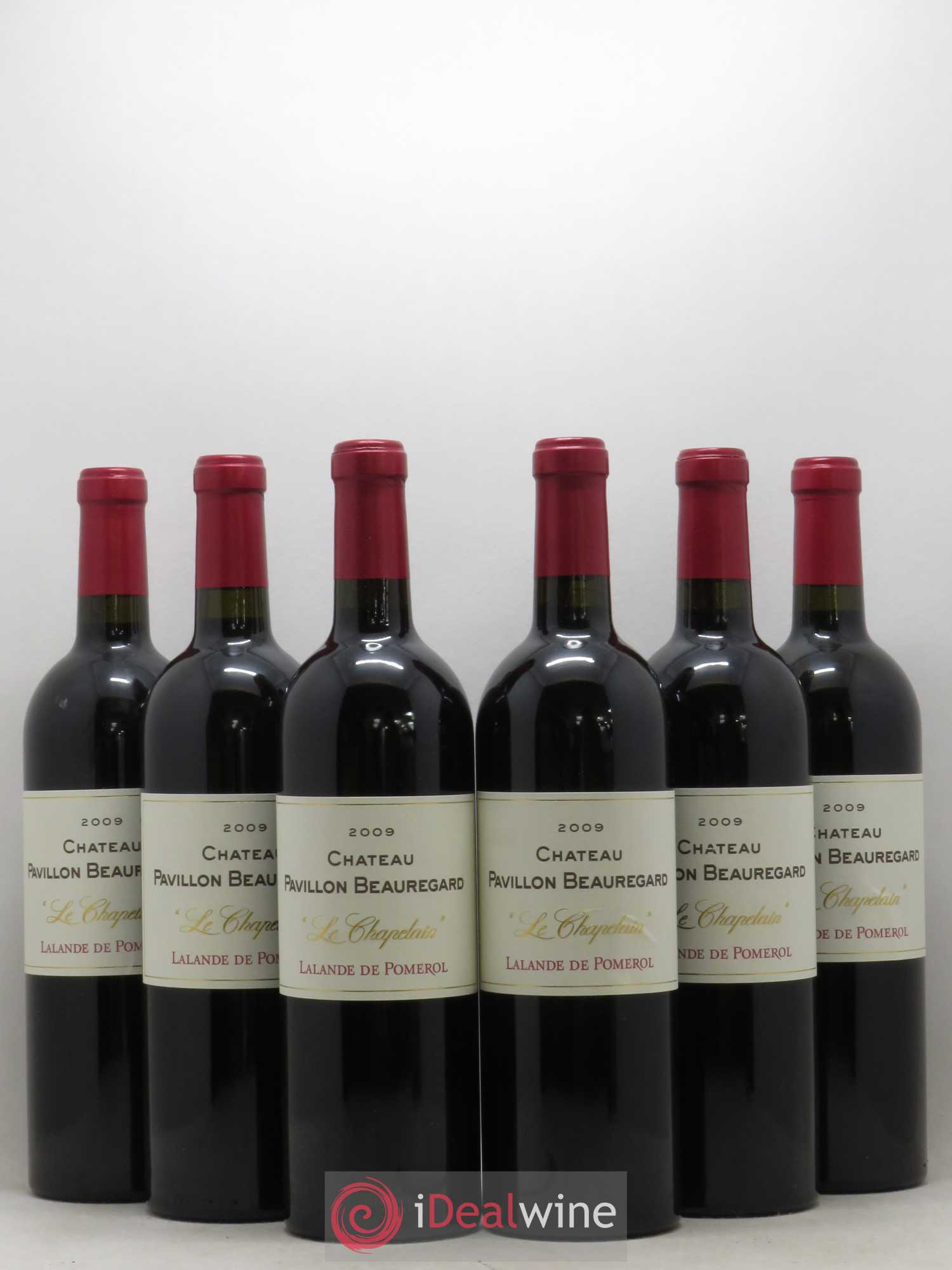 Lalande-de-Pomerol Château Pavillon Beauregard - Le Chapelain 2009 - Lot de 6 bouteilles - 0