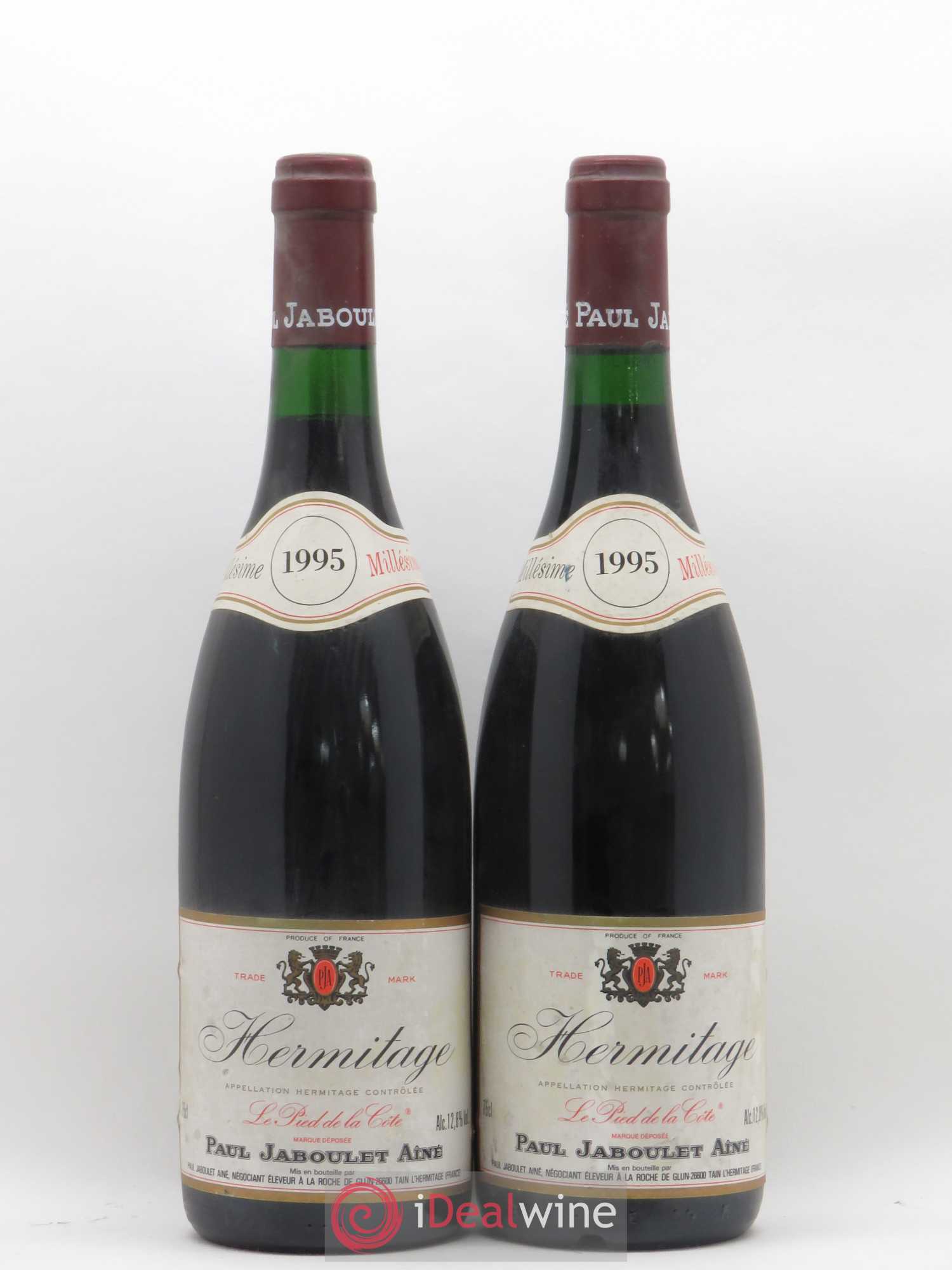 Hermitage Le Pied de la Côte Paul Jaboulet Ainé 1995 - Lot de 2 bouteilles - 0