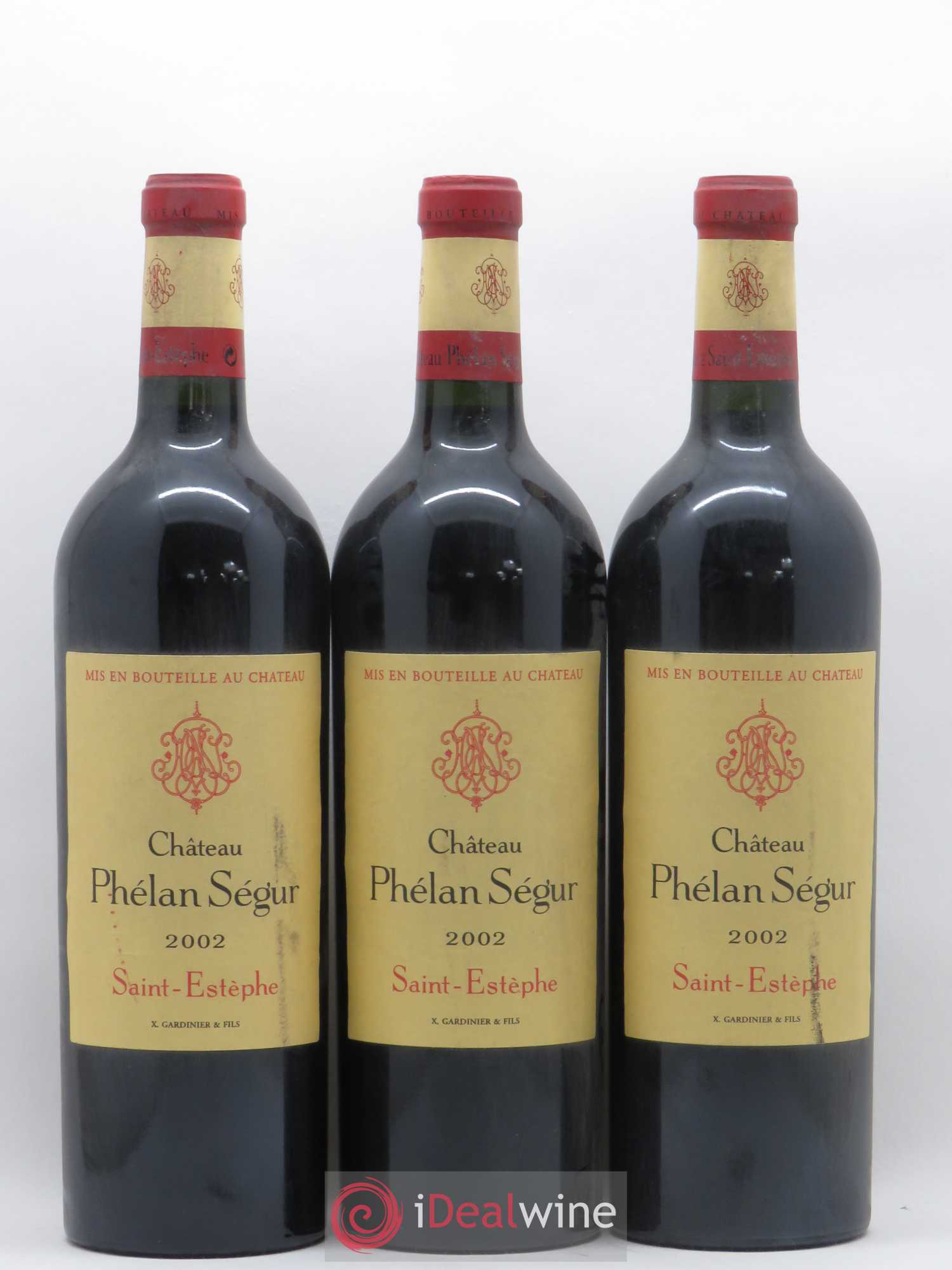 Château Phélan Ségur 2002 - Lot de 3 bouteilles - 0
