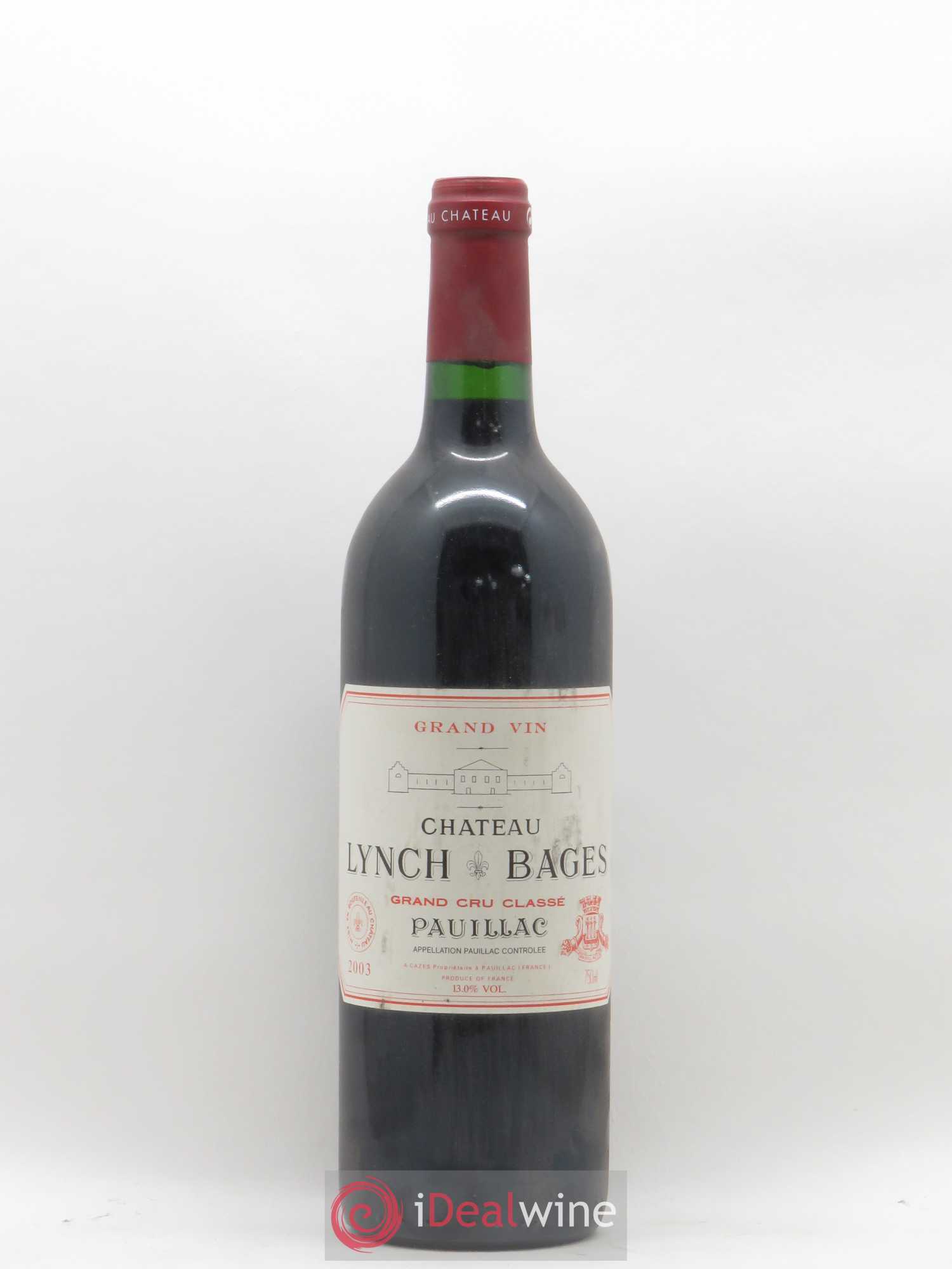 Château Lynch Bages 5ème Grand Cru Classé 2003 - Lot de 1 bouteille - 0