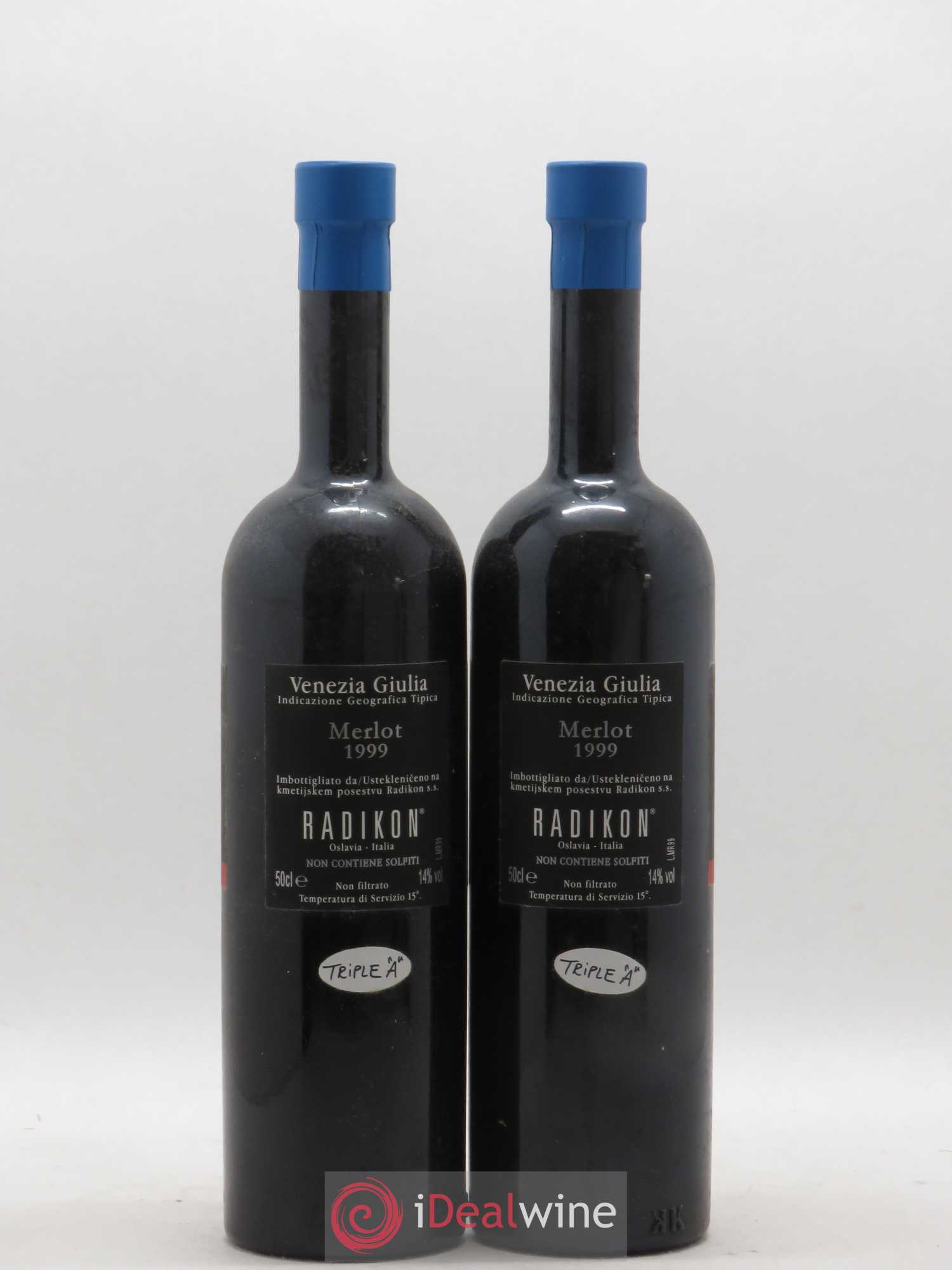 IGT Venezia Giulia Merlot Radikon 50cl 1999 - Lot de 2 bouteilles - 1