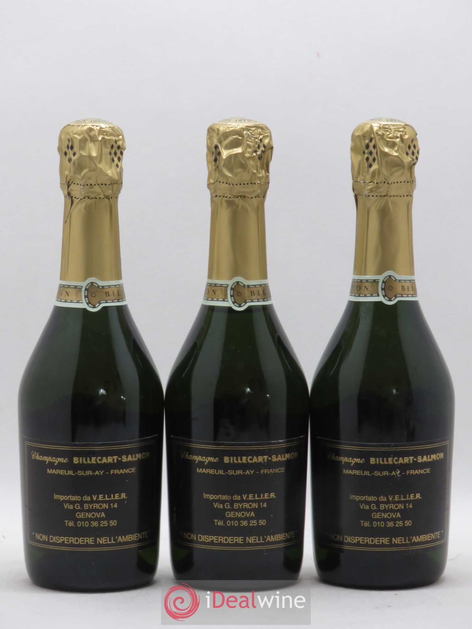 Brut Nicolas François Billecart Billecart-Salmon 1986 - Lot de 3 demi bouteilles - 1