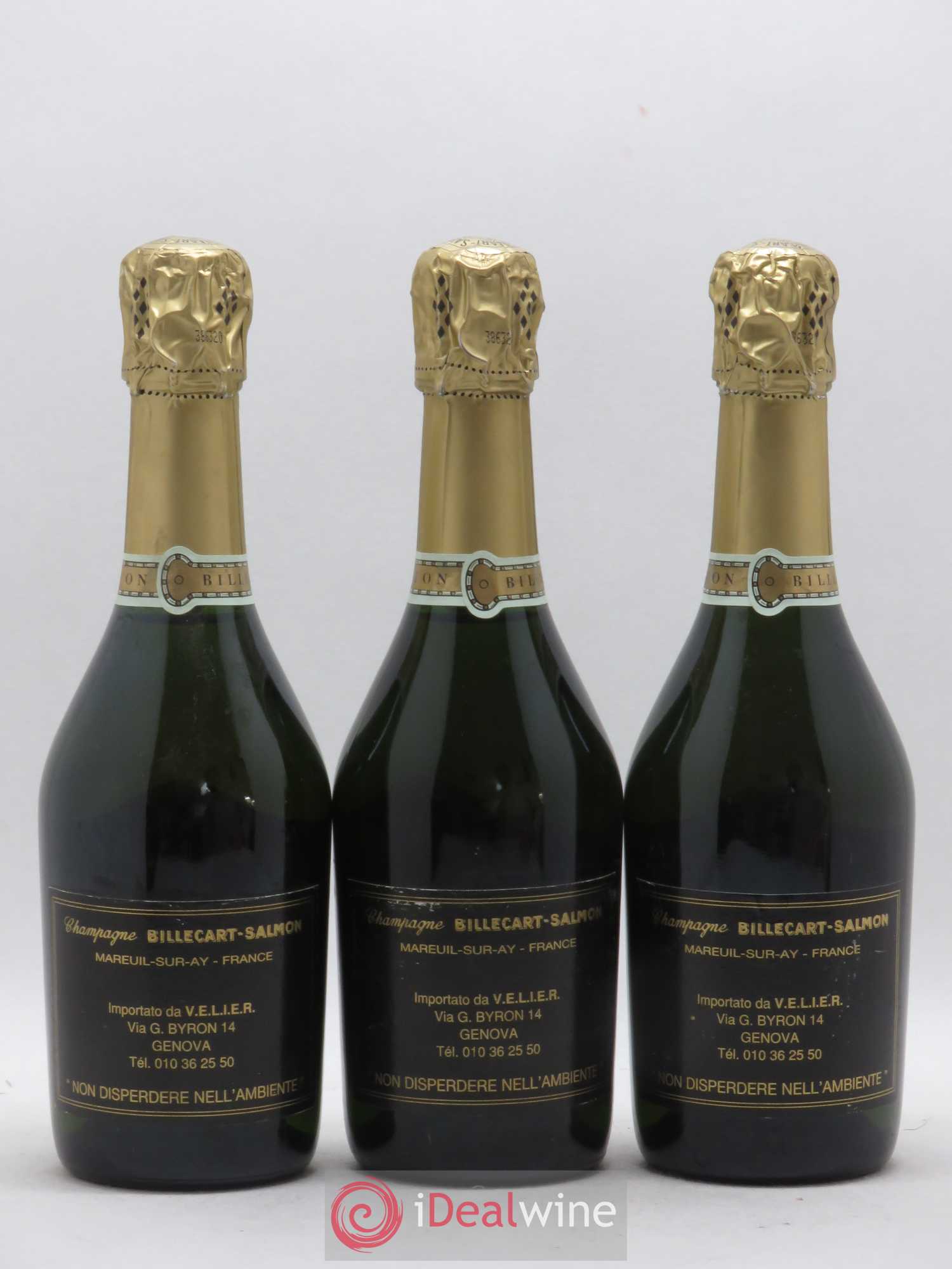 Brut Nicolas François Billecart Billecart-Salmon 1986 - Lot de 3 demi bouteilles - 1