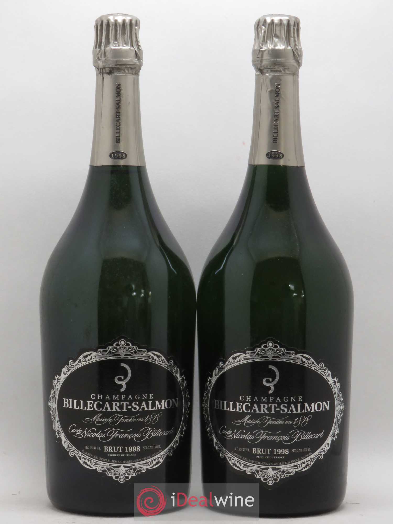 Brut Nicolas François Billecart Billecart-Salmon 1998 - Lot de 2 magnums - 0