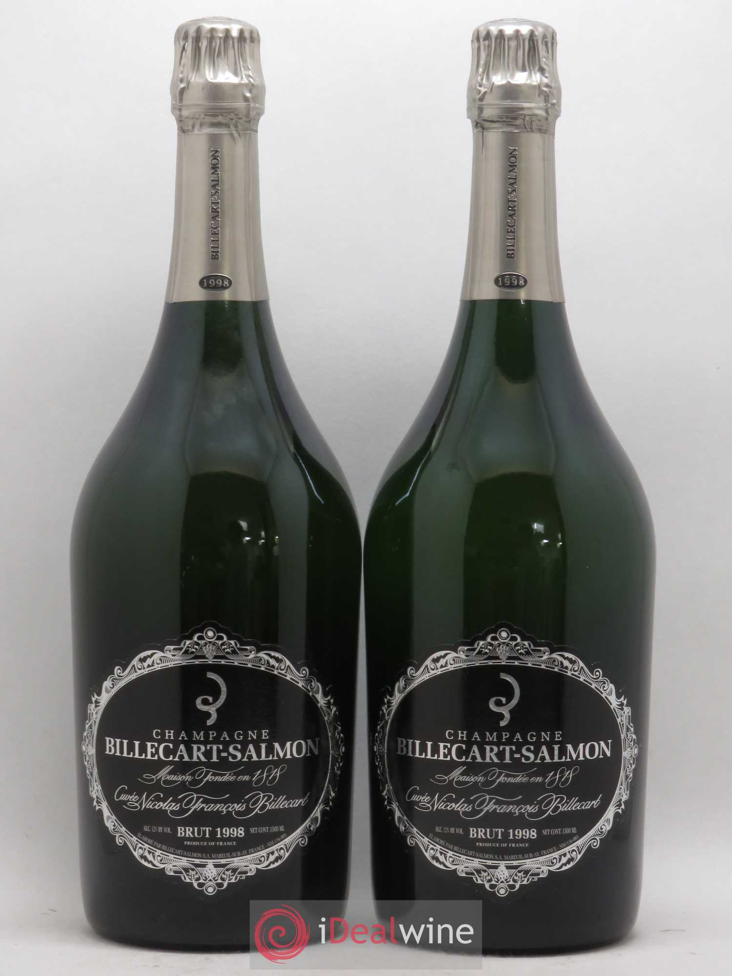 Brut Nicolas François Billecart Billecart-Salmon 1998 - Lot de 2 magnums - 0