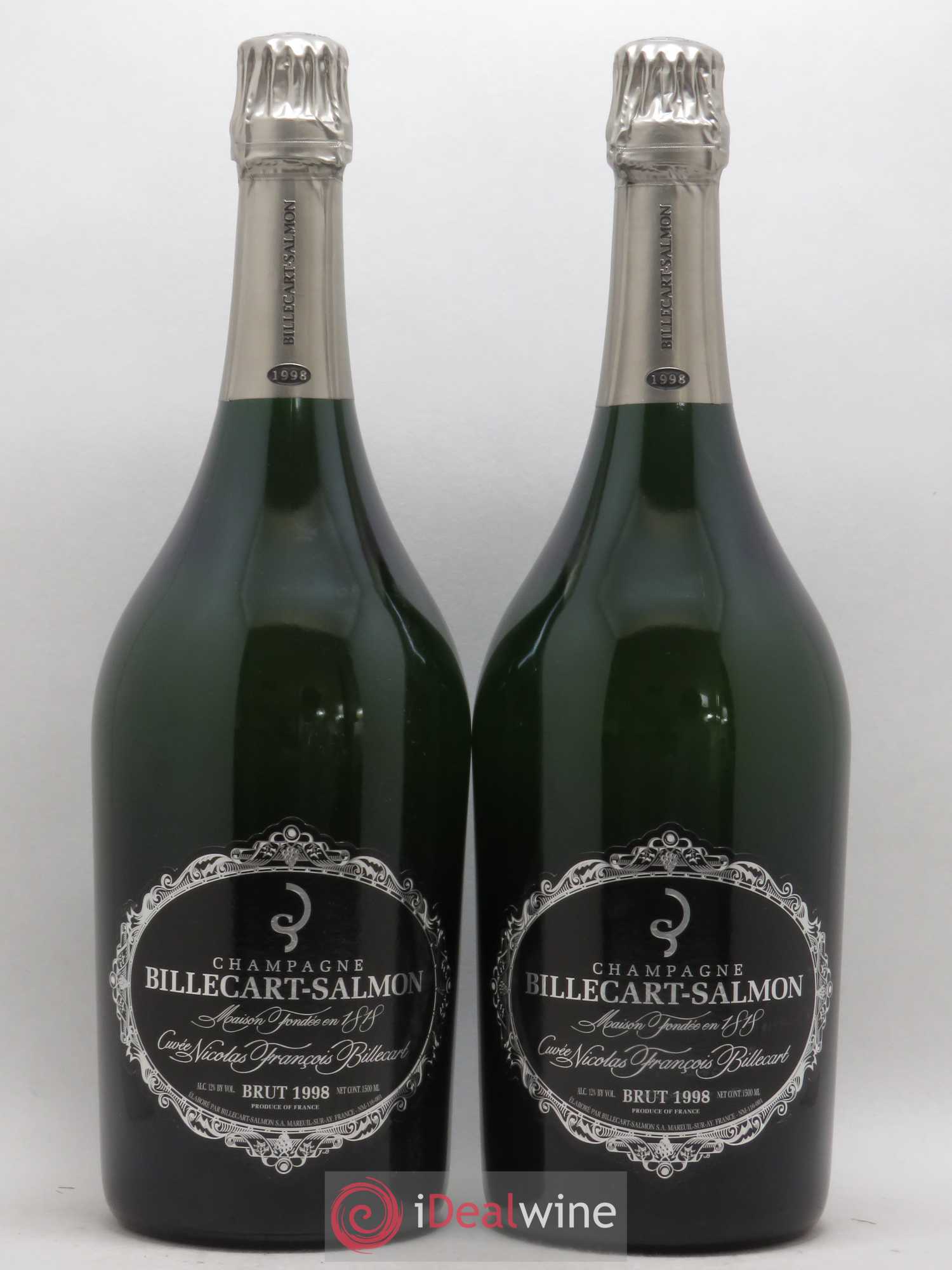 Brut Nicolas François Billecart Billecart-Salmon 1998 - Lot de 2 magnums - 0