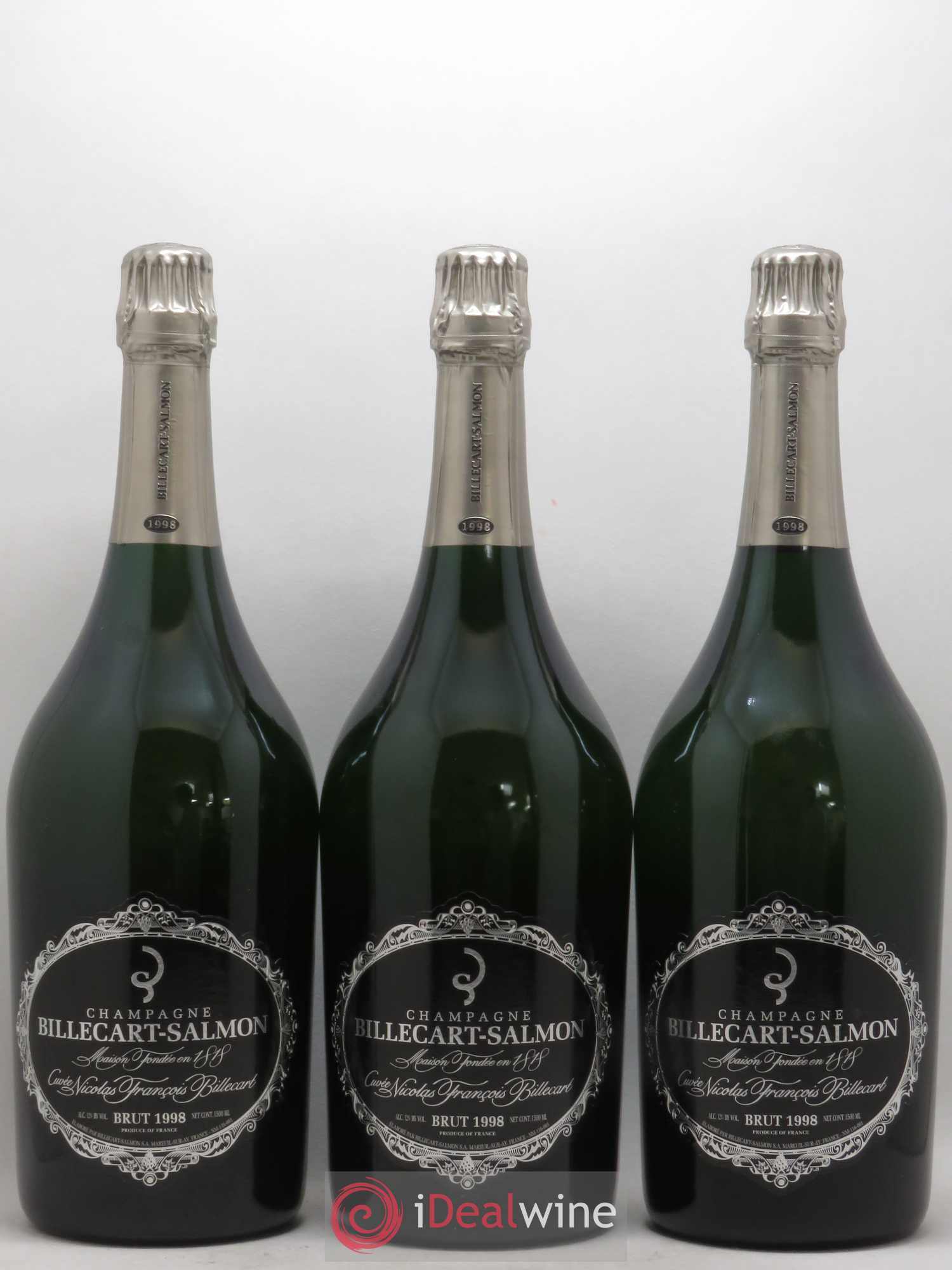 Brut Nicolas François Billecart Billecart-Salmon 1998 - Lot de 3 magnums - 0