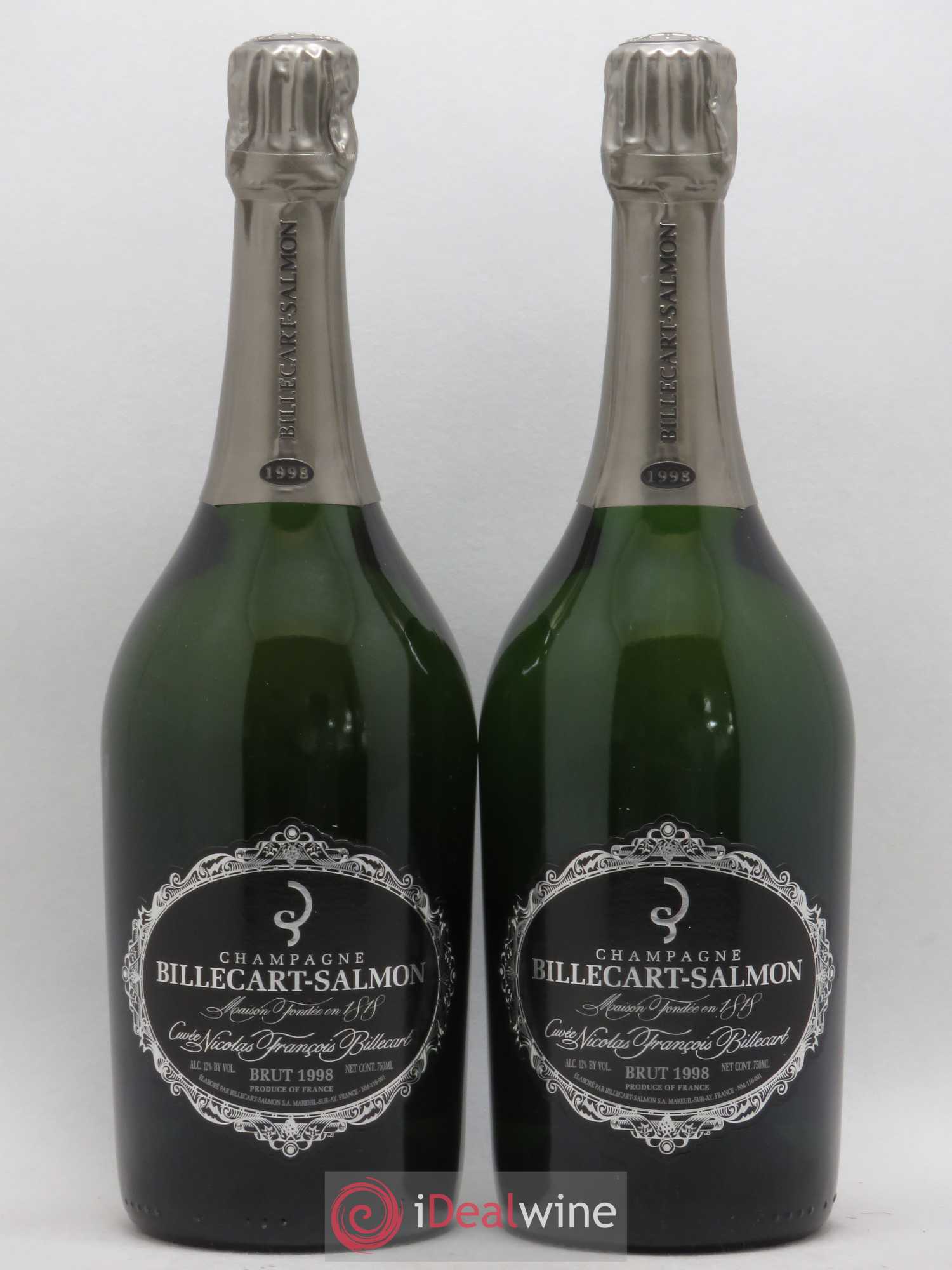 Brut Nicolas François Billecart Billecart-Salmon 1998 - Lot de 2 bouteilles - 0