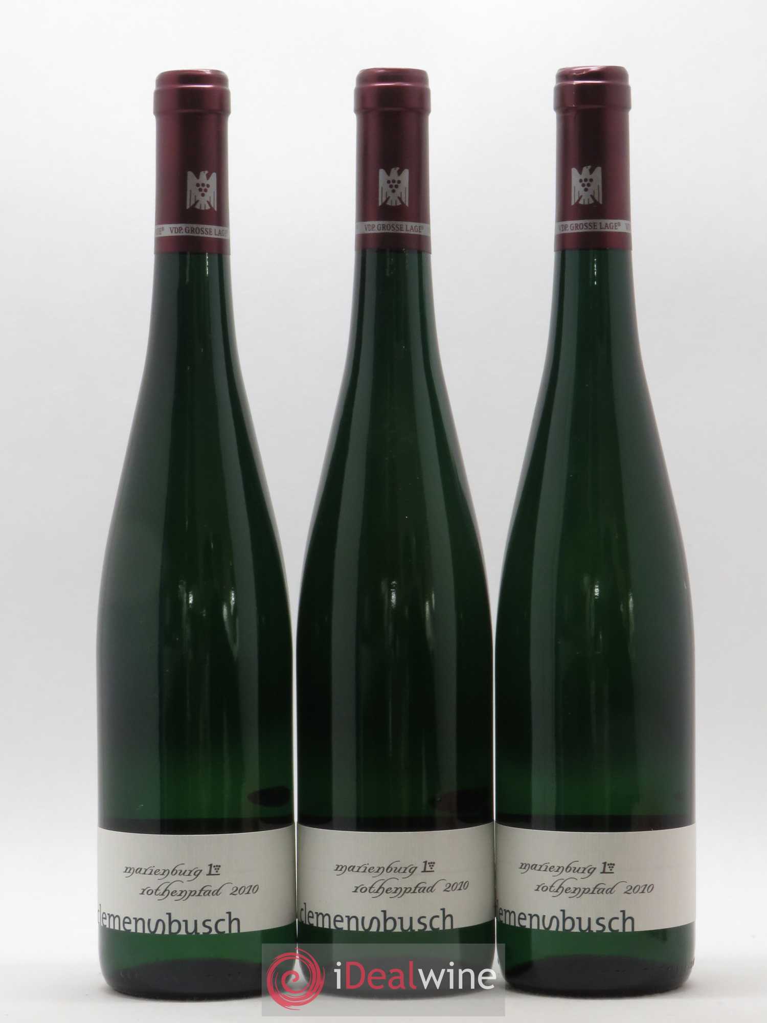 Allemagne Mosel-Saar Riesling Marienburg Rothenpfad Erste Lage GG Clemens Busch 2010 - Posten von 3 Demi-Flaschen - 0