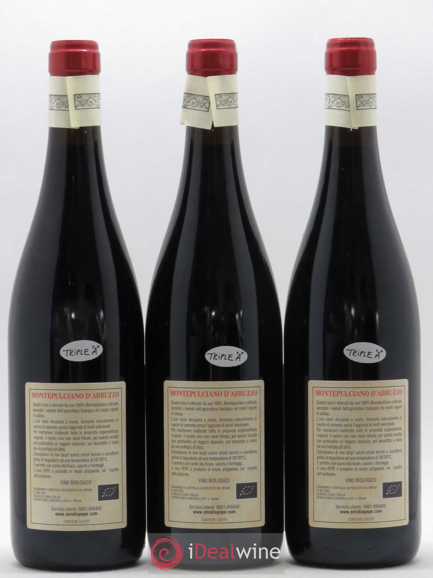 Montepulciano d'Abruzzo DOC Riserva Vecchie Viti Emidio Pepe 2003 - Lot de 3 bouteilles - 1