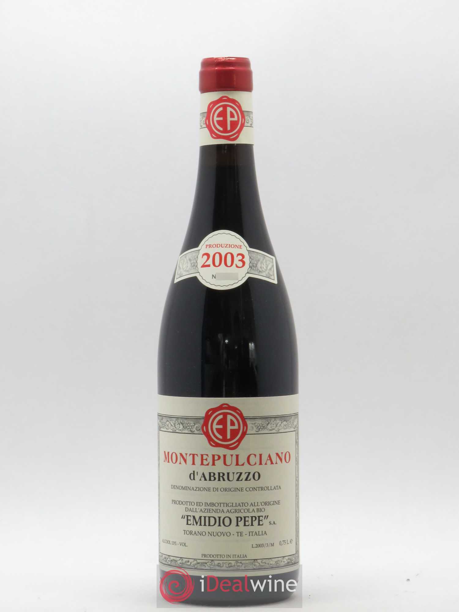 Montepulciano d'Abruzzo DOC Riserva Vecchie Viti Emidio Pepe 2003 - Lot de 1 bouteille - 0