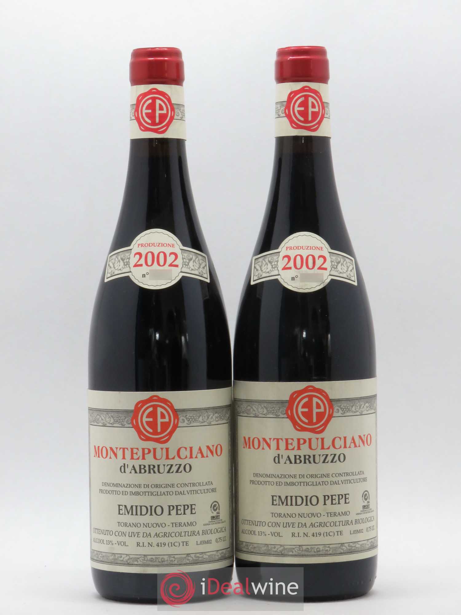 Montepulciano d'Abruzzo DOC Riserva Vecchie Viti Emidio Pepe 2002 - Lot de 2 bouteilles - 0