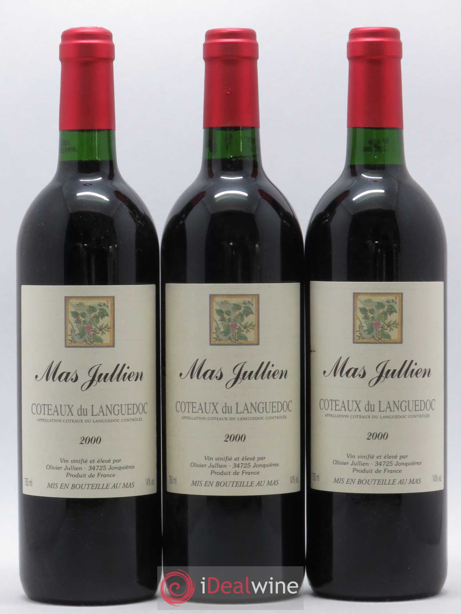 Terrasses du Larzac Mas Jullien Olivier Jullien 2000 - Lot de 3 bouteilles - 0