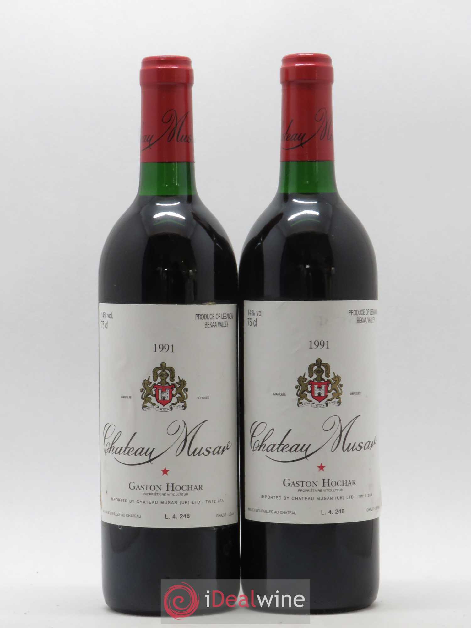 Château Musar Serge Hochar 1991 - Lot de 2 bouteilles - 0
