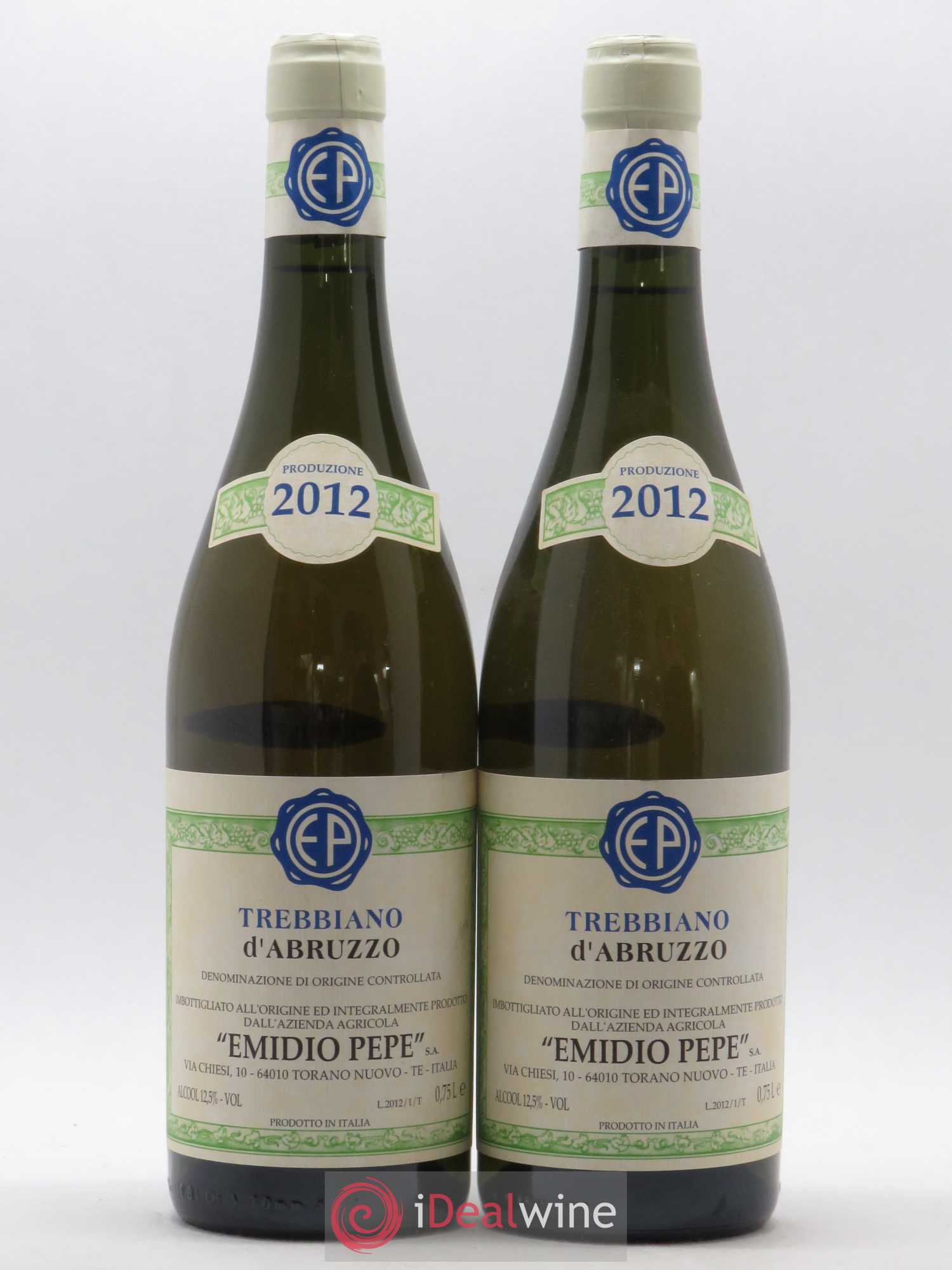 Trebbiano d'Abruzzo DOC Vecchie Viti Emidio Pepe 2012 - Lot de 2 bouteilles - 0