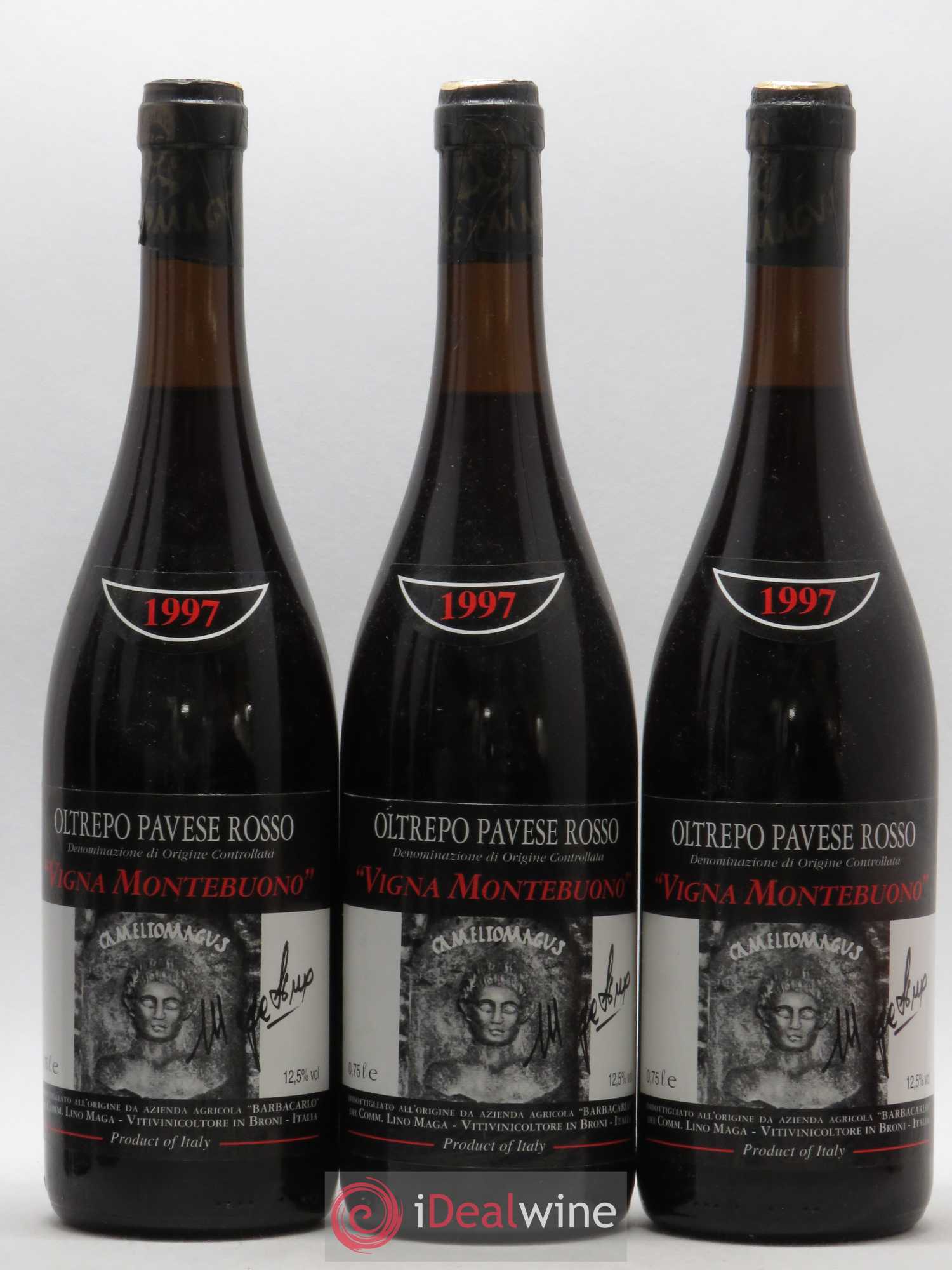 Italie Oltrepo Pavese Rosso Lino Maga Montebuono 1997 - Posten von 6 Flaschen - 1