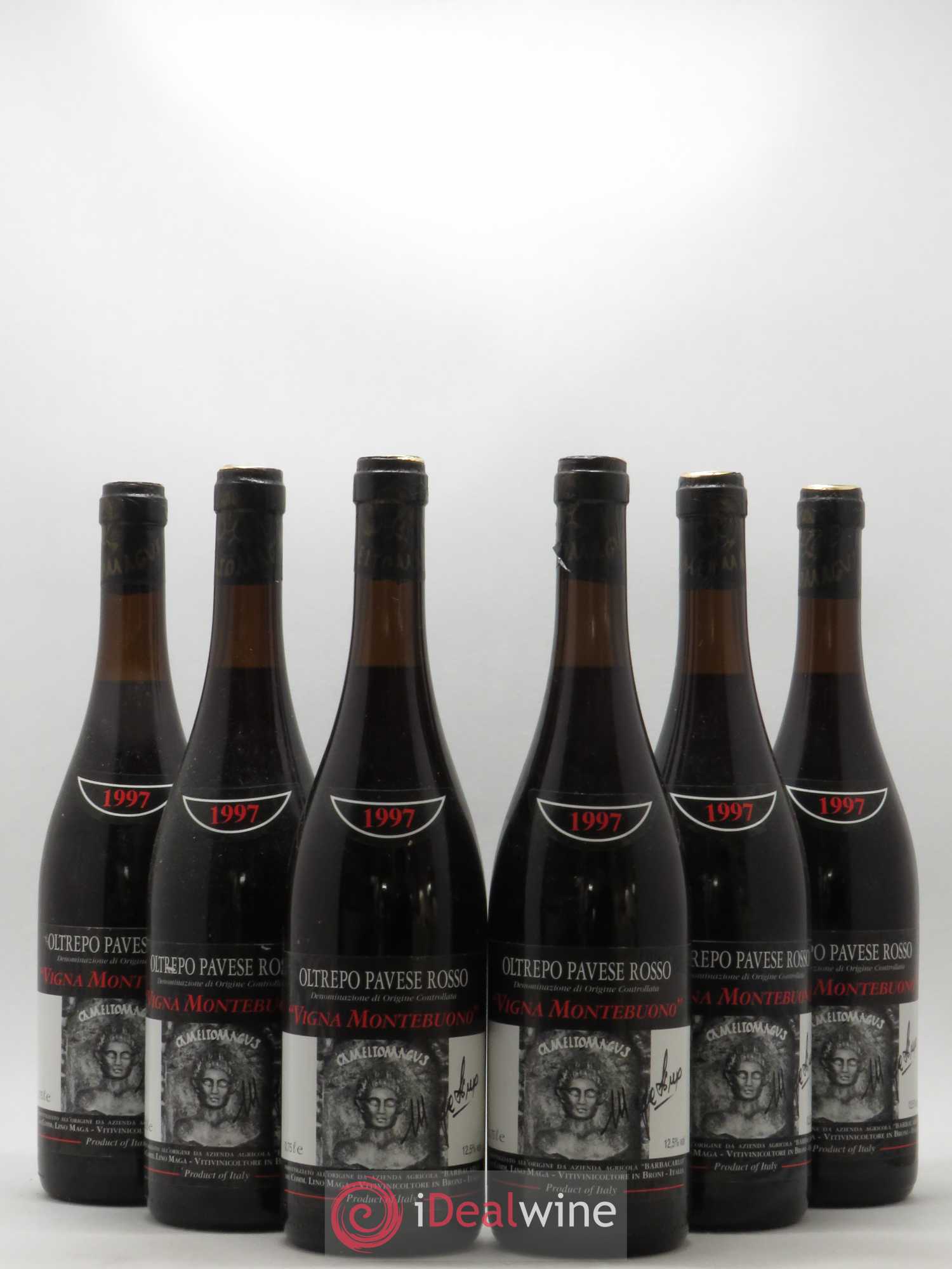 Italie Oltrepo Pavese Rosso Lino Maga Montebuono 1997 - Posten von 6 Flaschen - 0