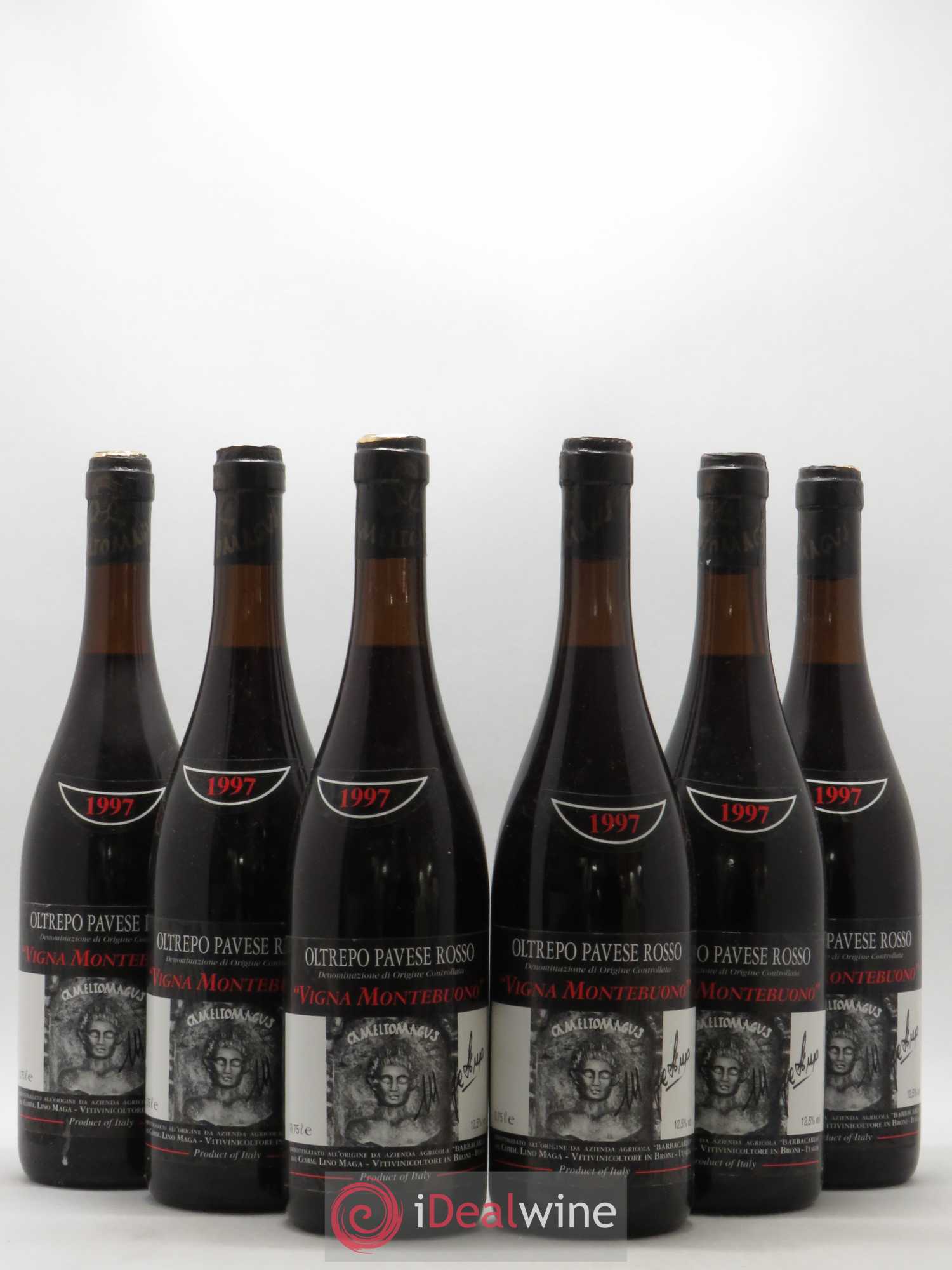 Italie Oltrepo Pavese Rosso Lino Maga Montebuono 1997 - Posten von 6 Flaschen - 0
