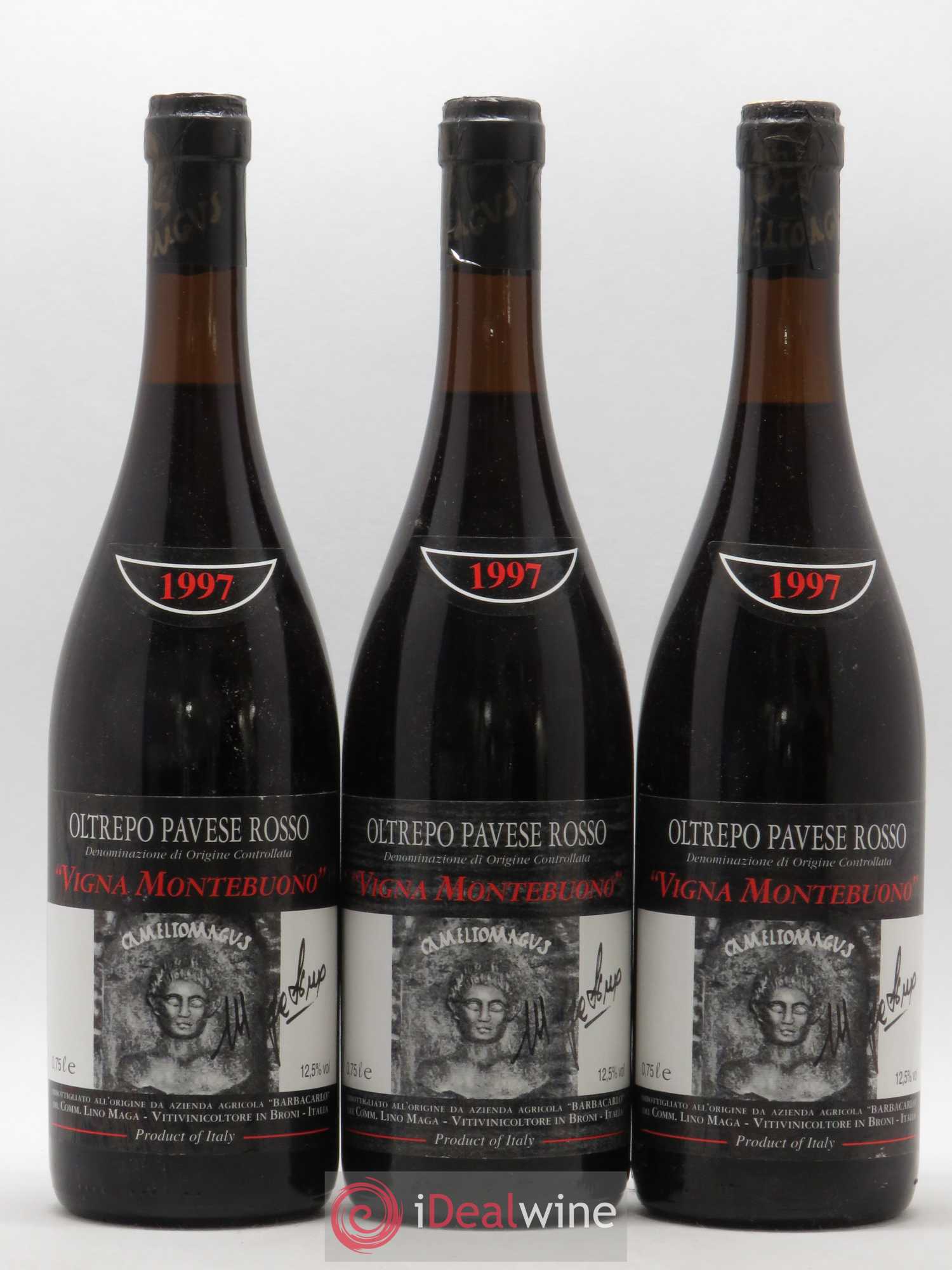 Italie Oltrepo Pavese Rosso Lino Maga Montebuono 1997 - Posten von 3 Flaschen - 0