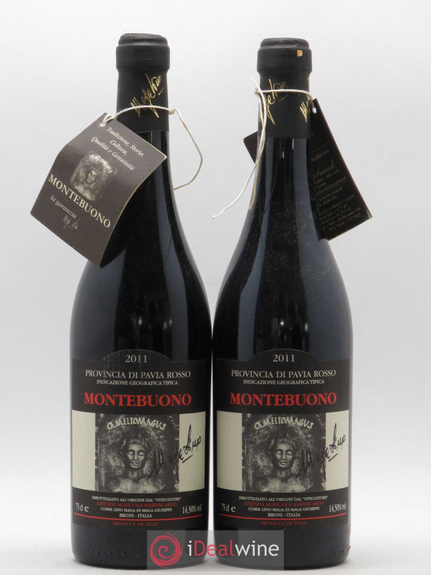 Italie Provincia di Pavia Rosso Lino Maga Montebuono 2011 - Posten von 2 Flaschen - 0