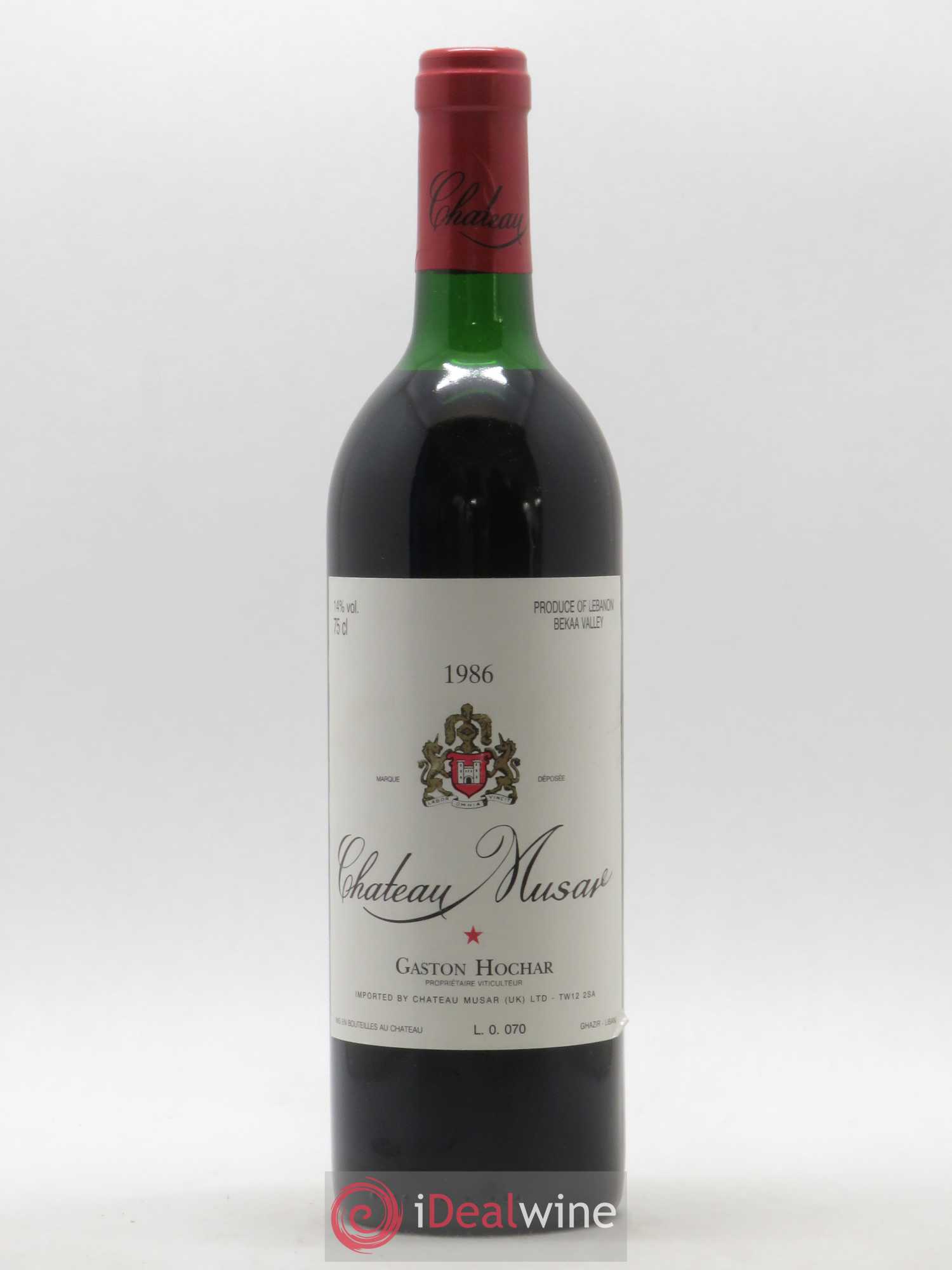 Château Musar Serge Hochar 1986 - Lot de 1 bouteille - 0