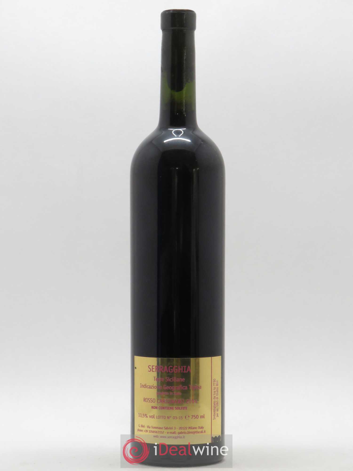 Italie IGT Terre Siciliane Serragghia Carignano Riserva Giotto Bini 2014 - Posten von 1 Flasche - 1
