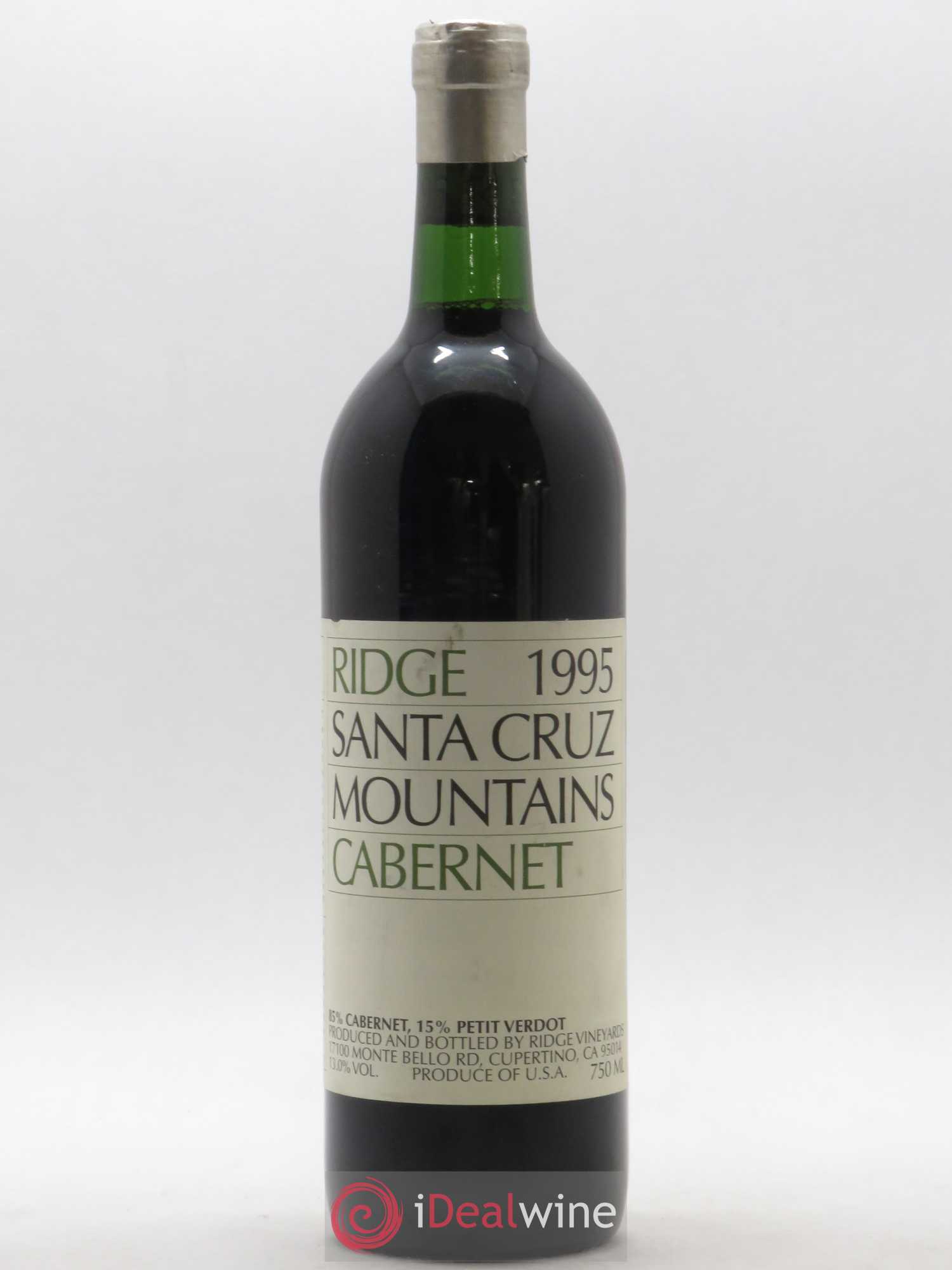 USA Cabernet Sauvignon Santa Cruz Ridge Vineyards 1995 - Posten von 1 Flasche - 0