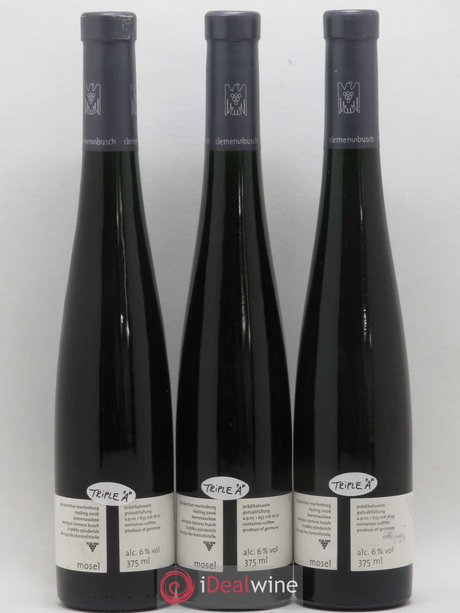 Allemagne Mosel-Saar Pundericher Marienburg Fahrlay Riesling Beerenauslese Clemens Busch 2006 - Posten von 6 Demi-Flaschen - 2