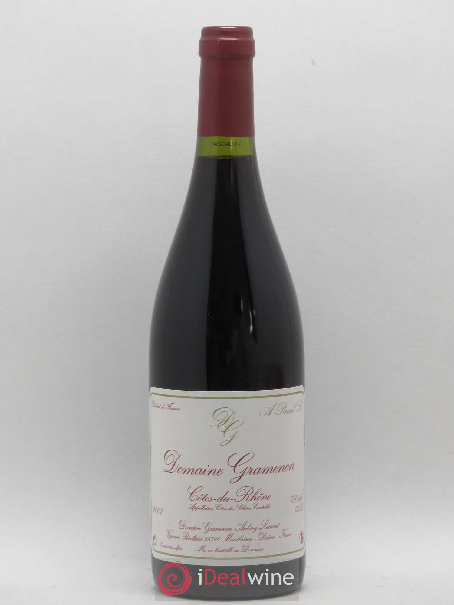 Côtes-du-Rhône A Pascal S. Gramenon (Domaine) 2007 - Lot de 1 bouteille - 0