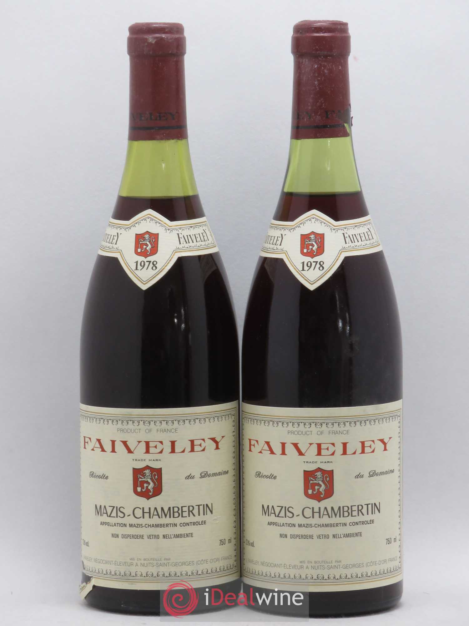 Mazis-Chambertin Grand Cru Faiveley 1978 - Lot de 2 bouteilles - 0
