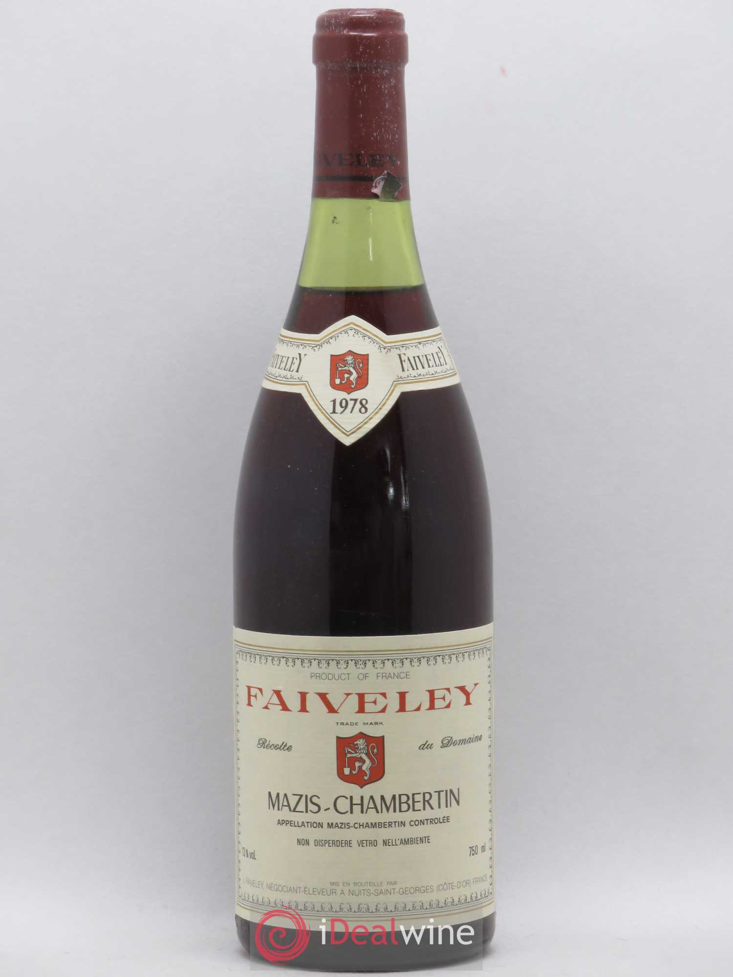 Mazis-Chambertin Grand Cru Faiveley 1978 - Lot de 1 bouteille - 0