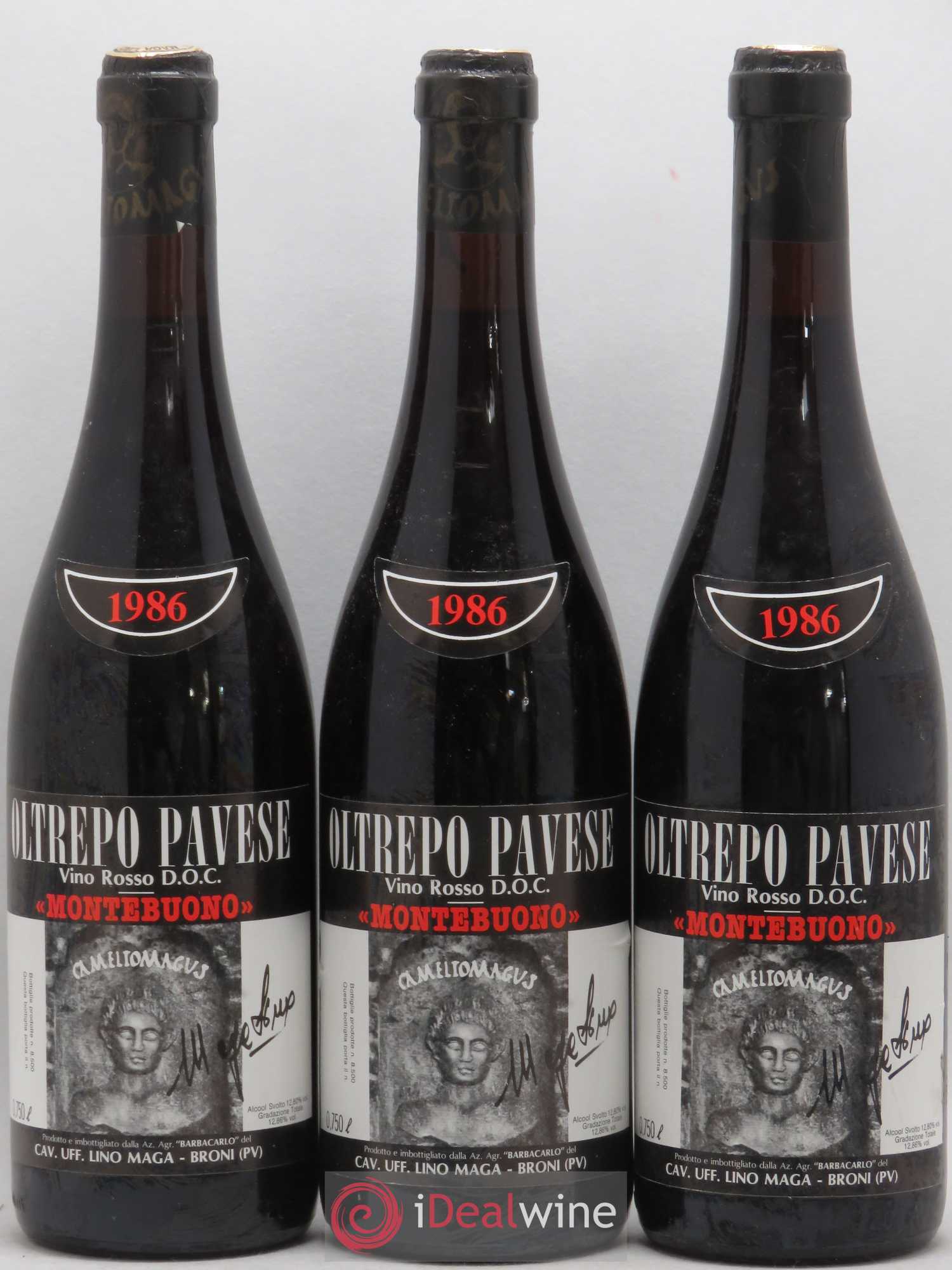Italie DOC Oltrepo Pavese Rosso Lino Maga Montebuono 1986 - Posten von 12 Flaschen - 1